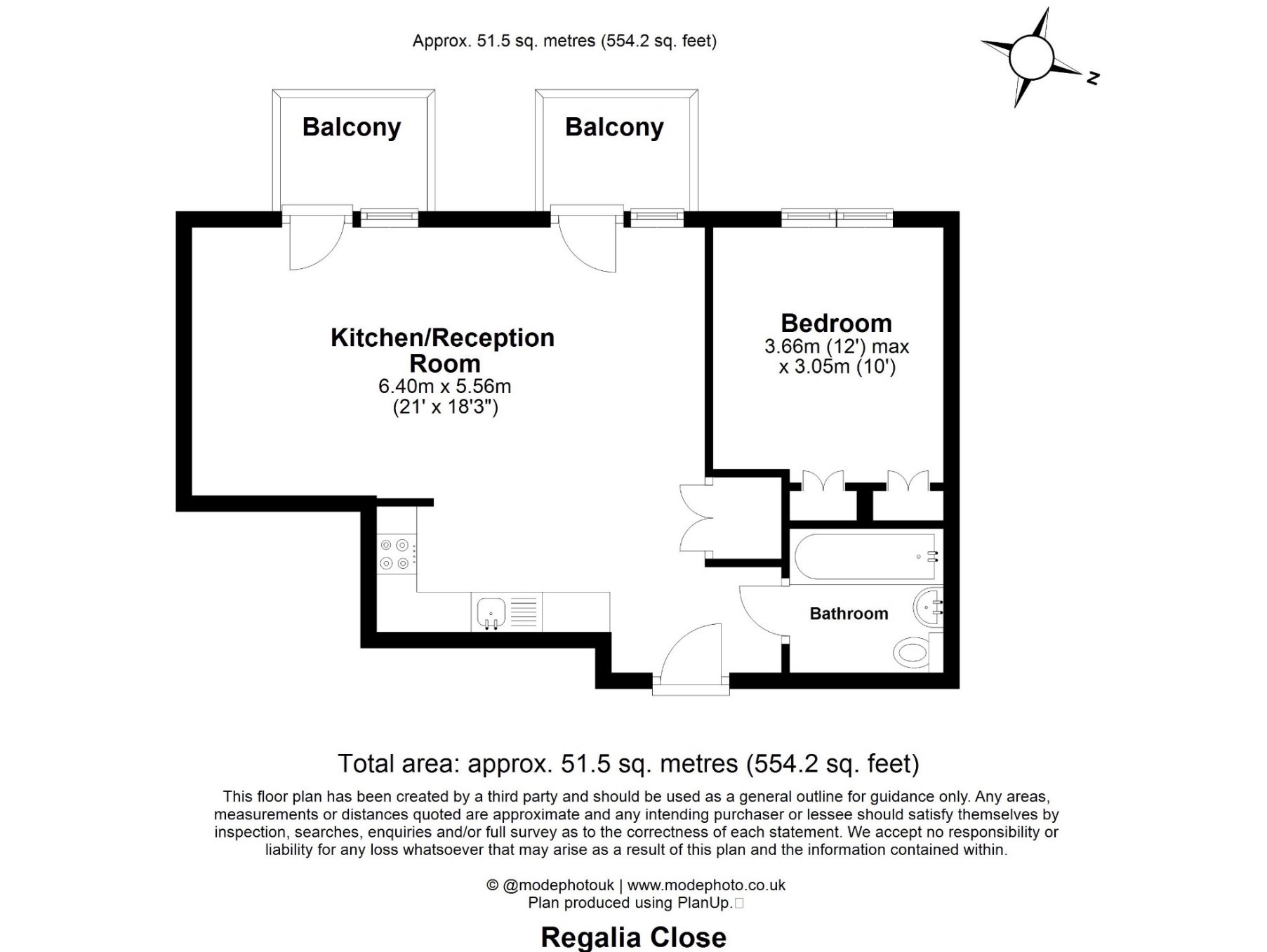 2211 Banyan Court, 2 Regalia Close, Greater London floorplan
