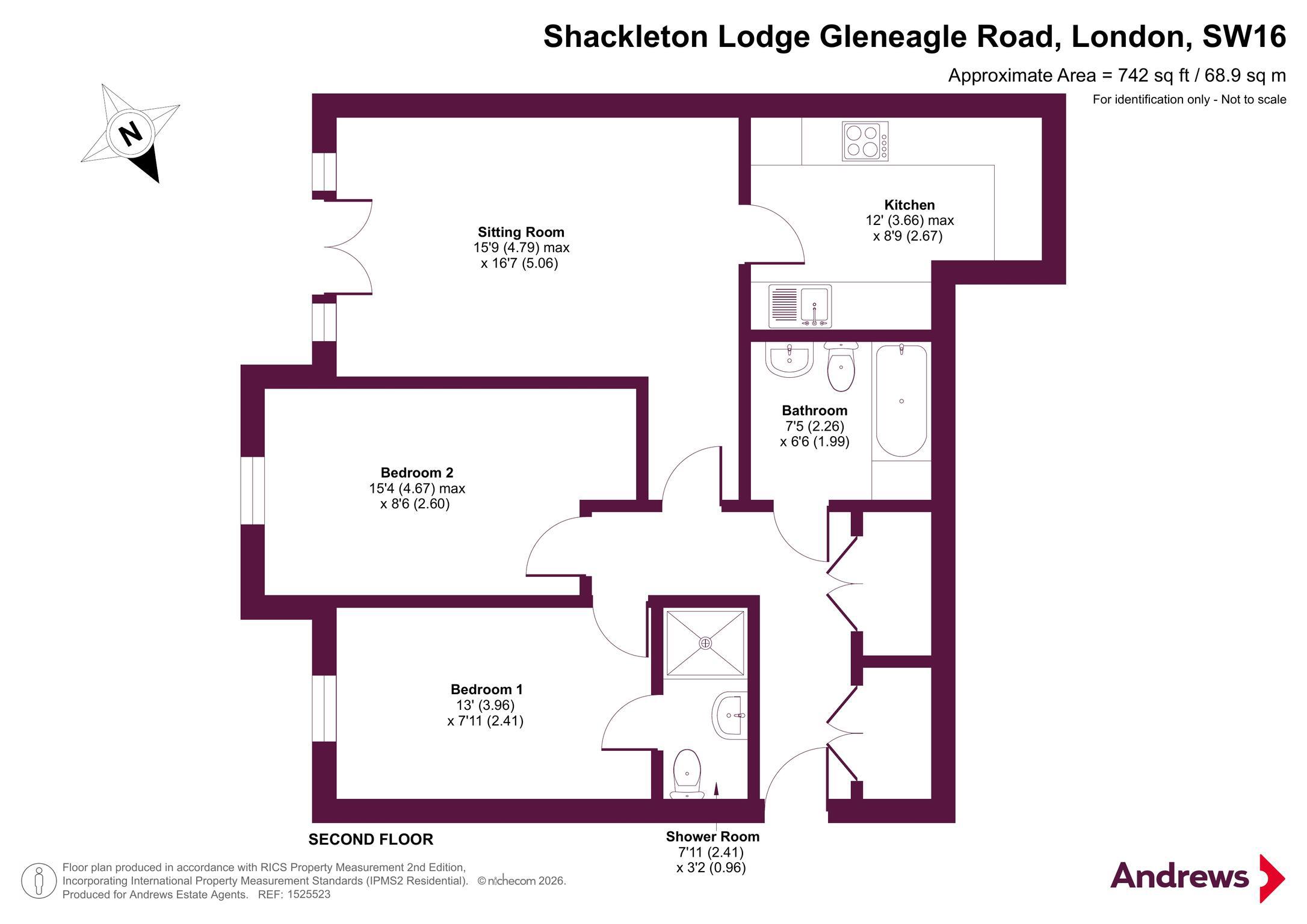 Flat 5, Shackleton Lodge,, Gleneagle Road, London floorplan