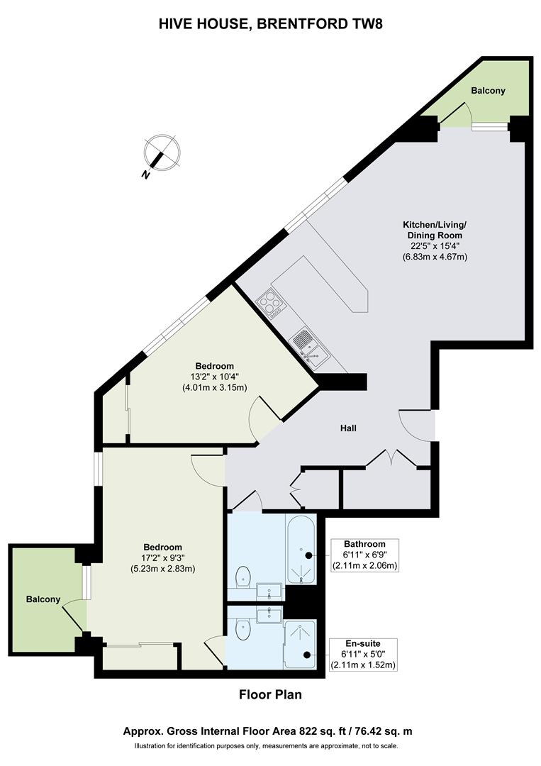 Flat 501, 18, Hive House, Capital Interchange Way, Brentford floorplan