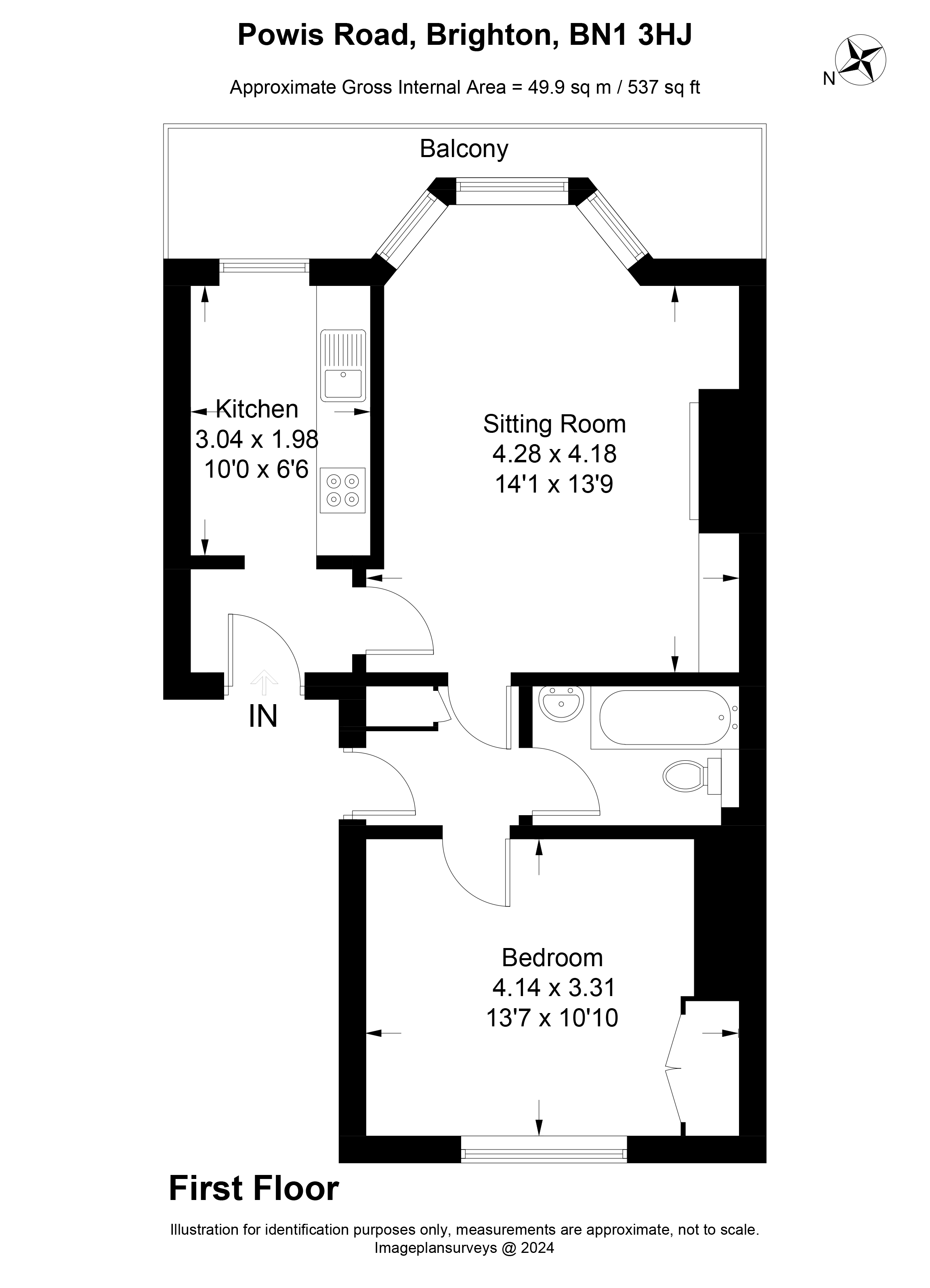 First Floor Flat, 19, Powis Road, Brighton floorplan
