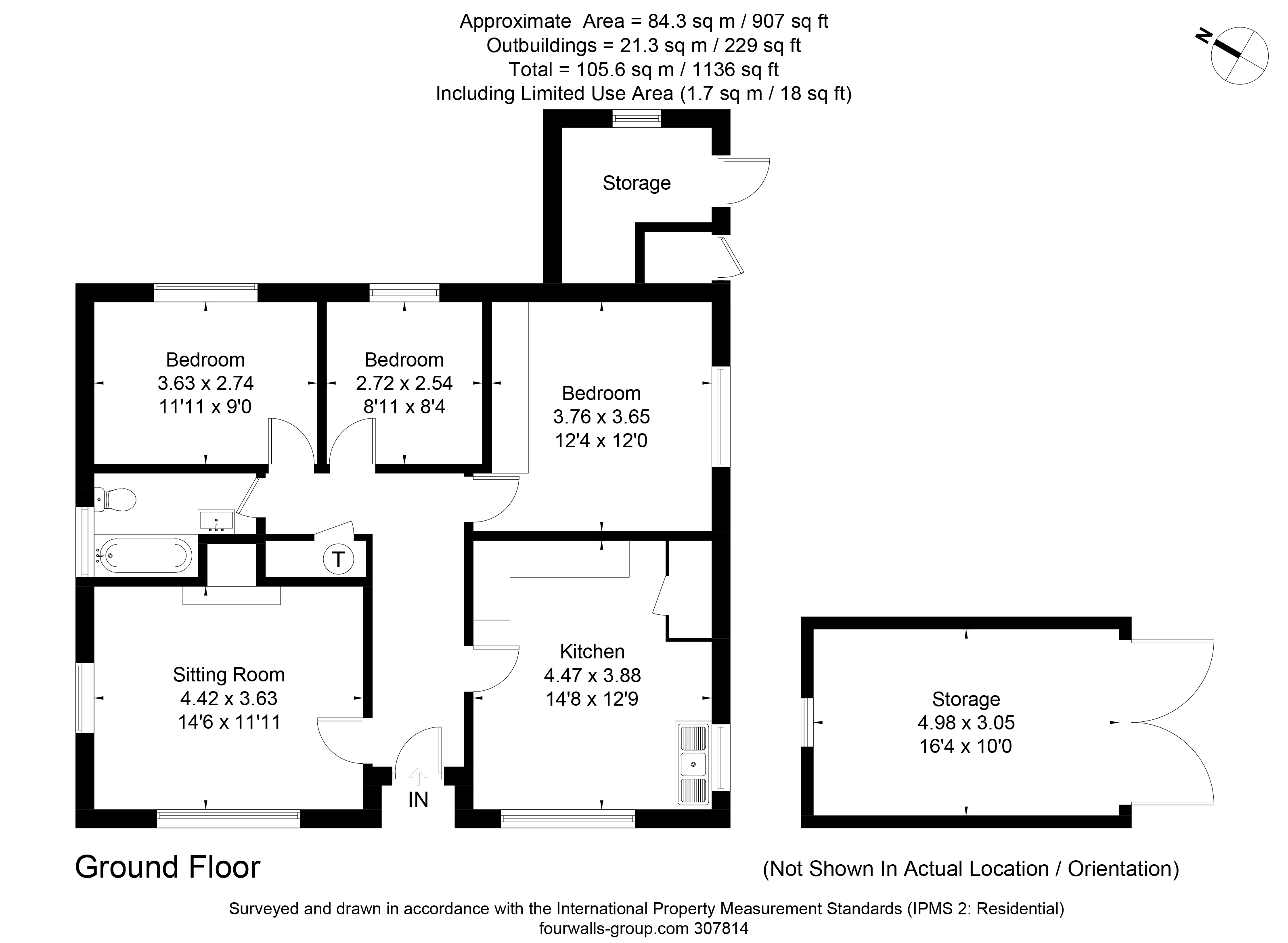Heddington, Calne, Wiltshire SN11, 3 bedroom bungalow for sale