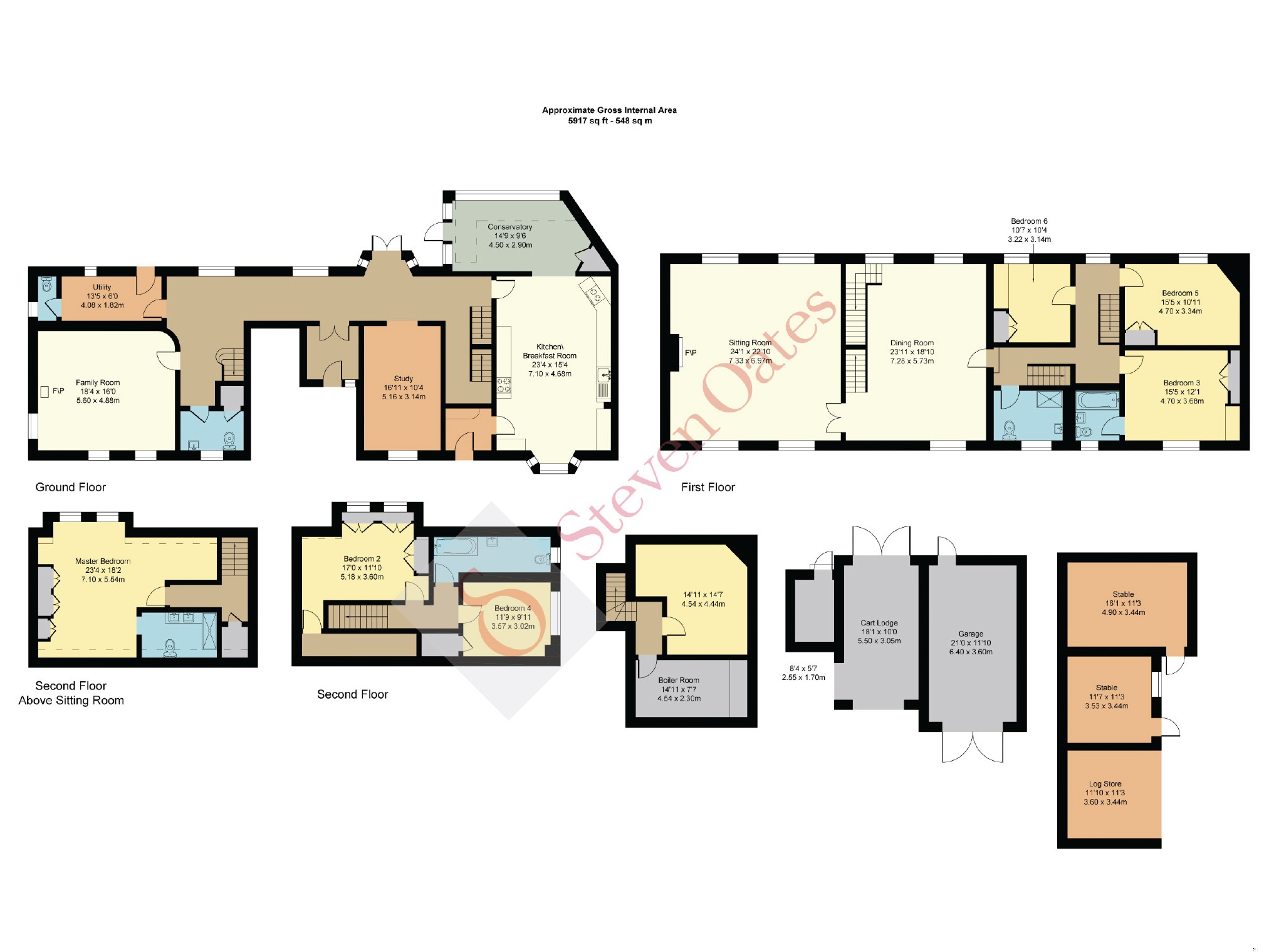 6 bed detached house for sale in Westmill Road, Ware, Hertfordshire