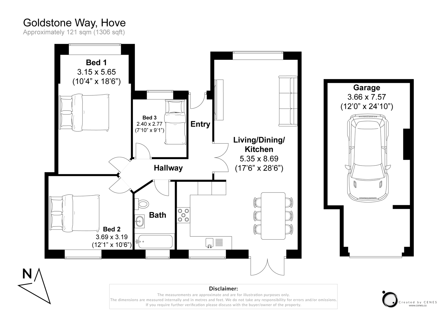 30, Goldstone Way, Hove floorplan
