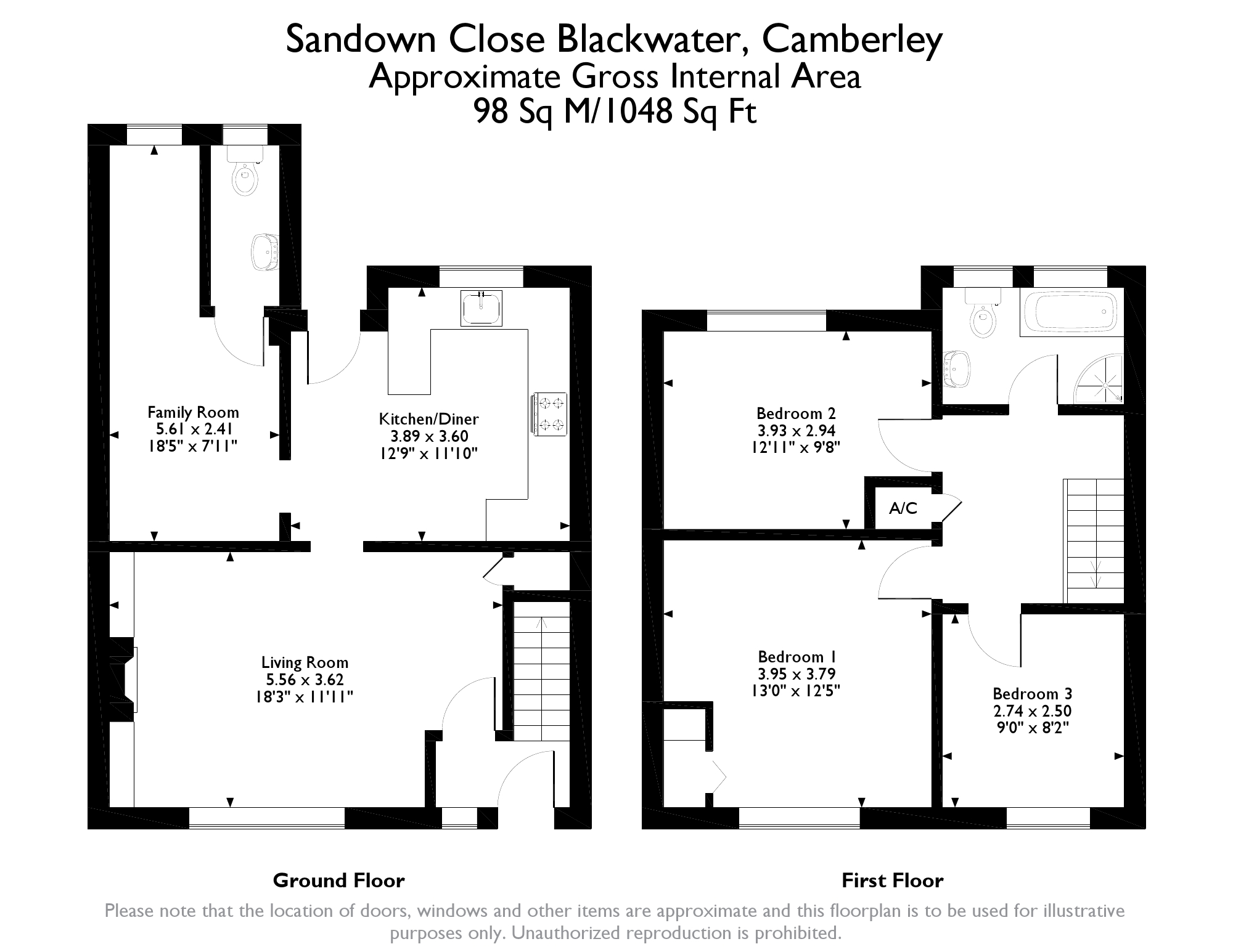 3 Bedrooms Terraced house for sale in Sandown Close, Blackwater, Camberley, Hampshire GU17