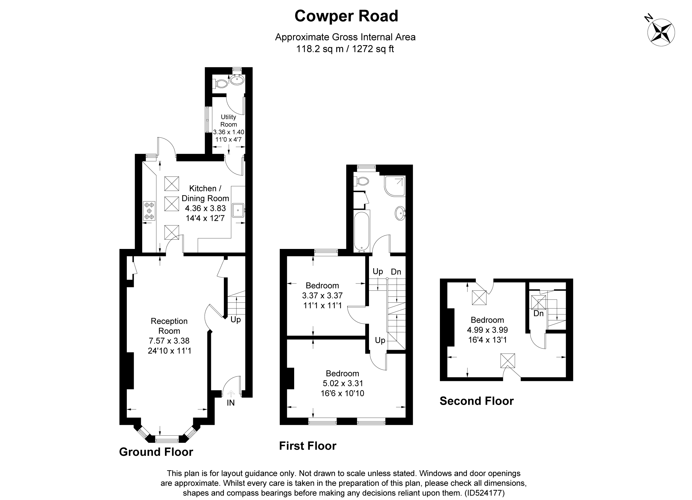 3 Bedrooms Terraced house to rent in Cowper Road, Harpenden AL5