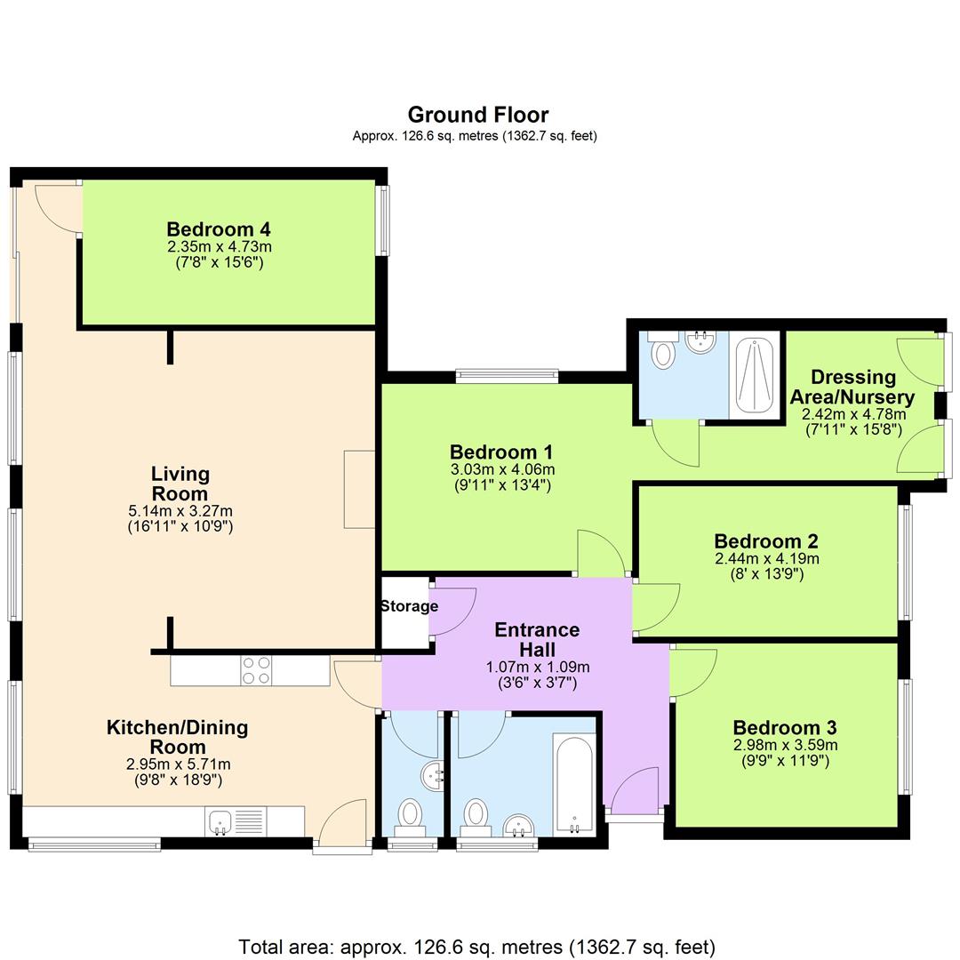 3, The Warren, Chartridge floorplan