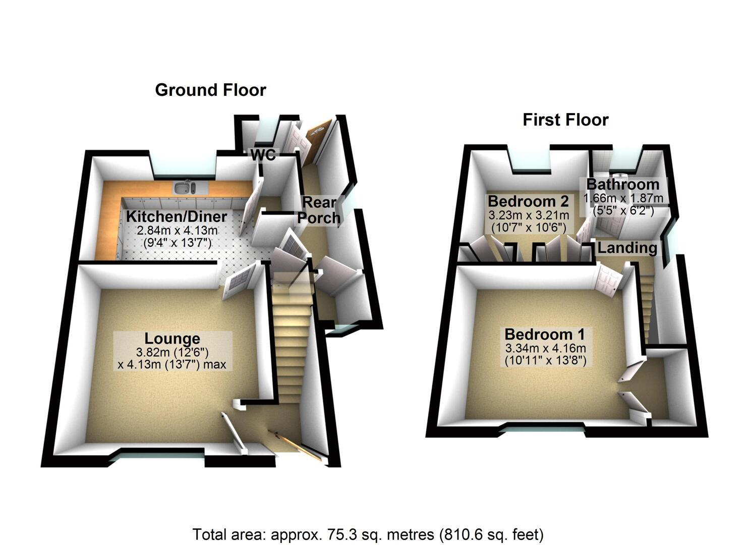 6, Highfield Place, Castleford floorplan