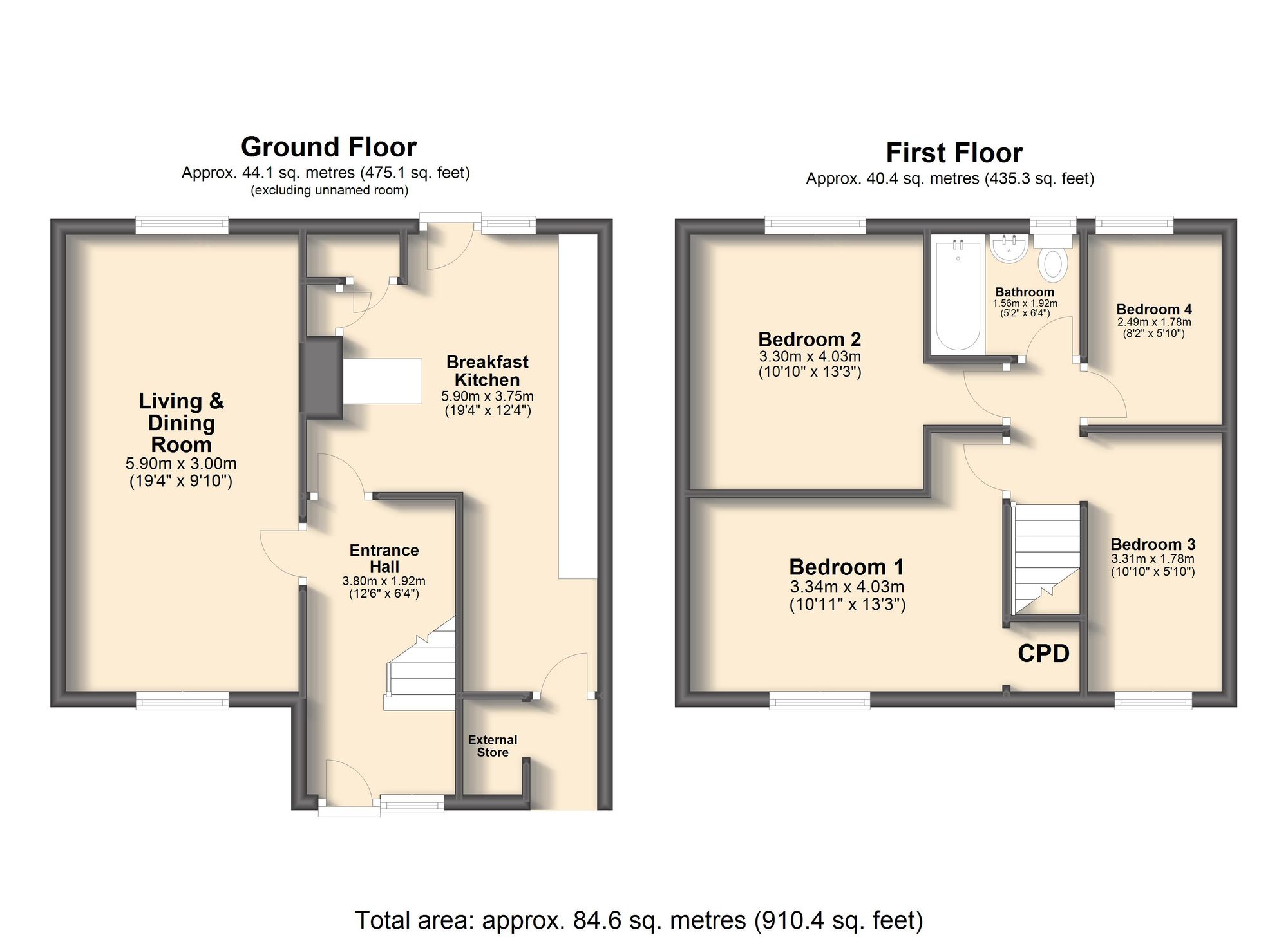 39 Raeburn Road, Sheffield floorplan