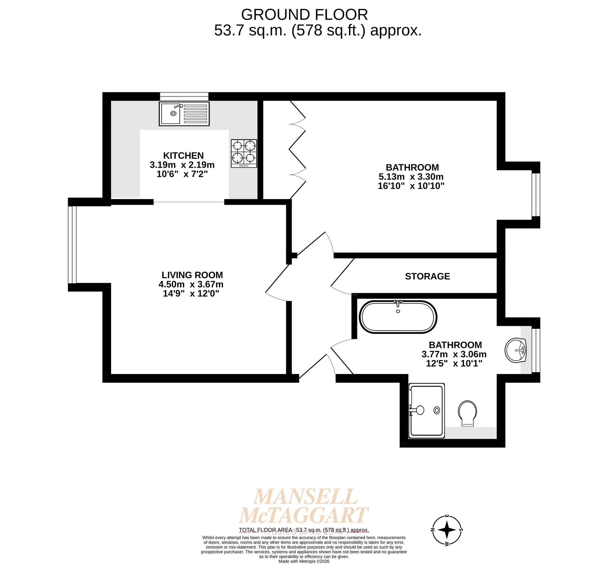 Flat 5, Marigold Court, Horley floorplan