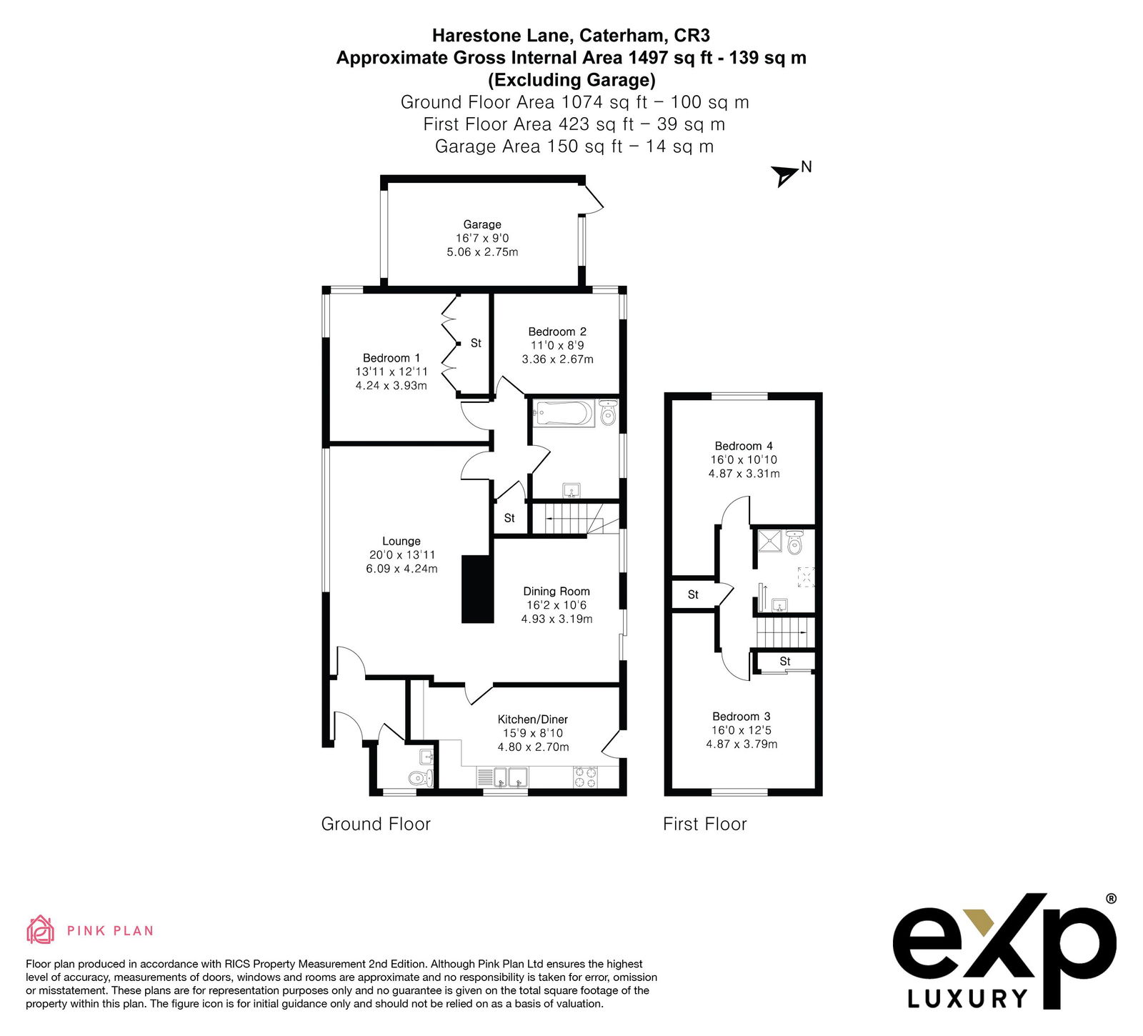12, Harestone Lane, Caterham floorplan