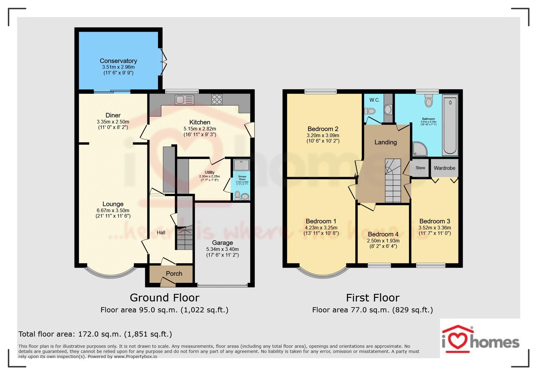 37, George Road, Birmingham floorplan