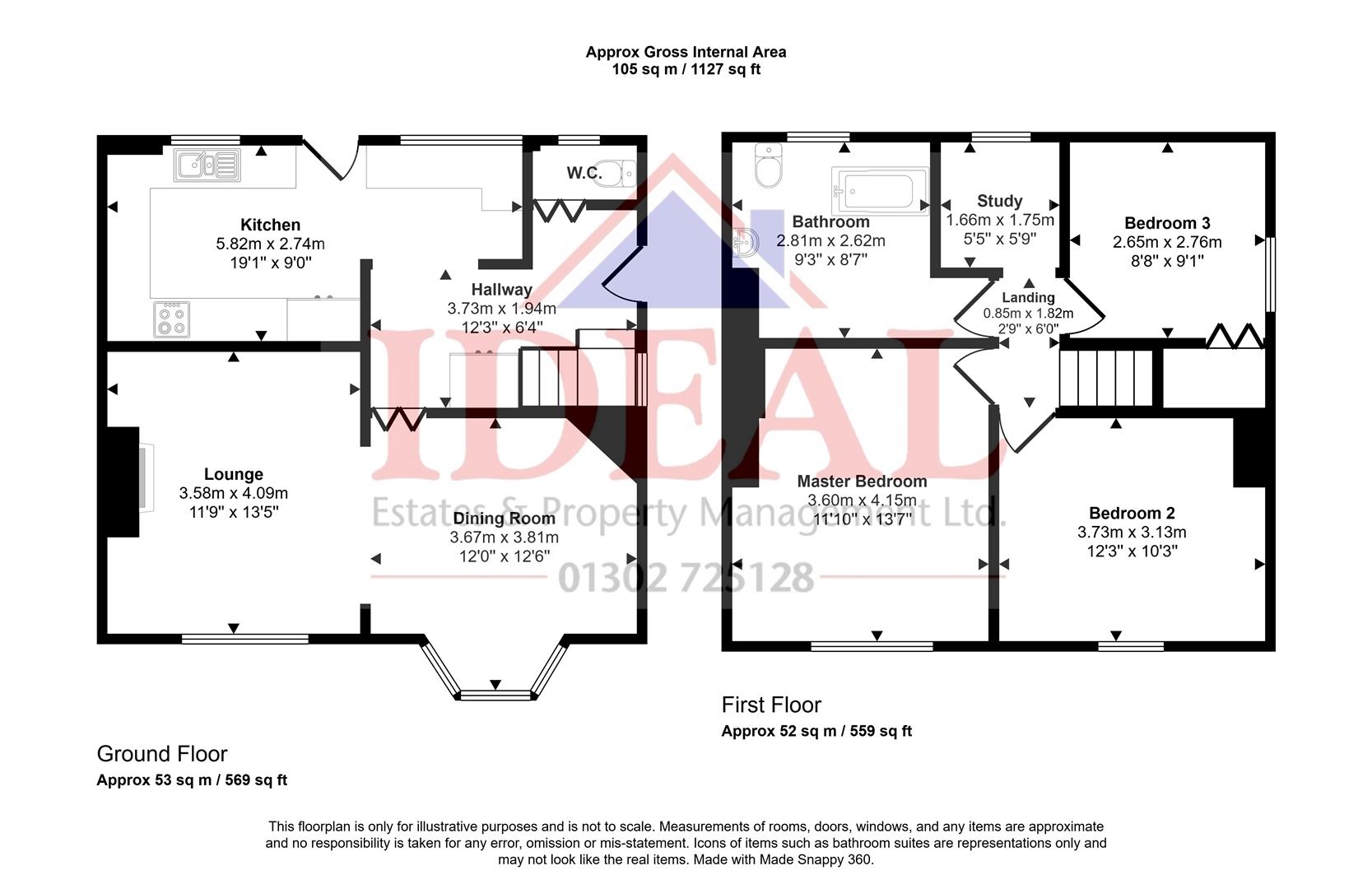 53, Brecks Lane, Doncaster floorplan