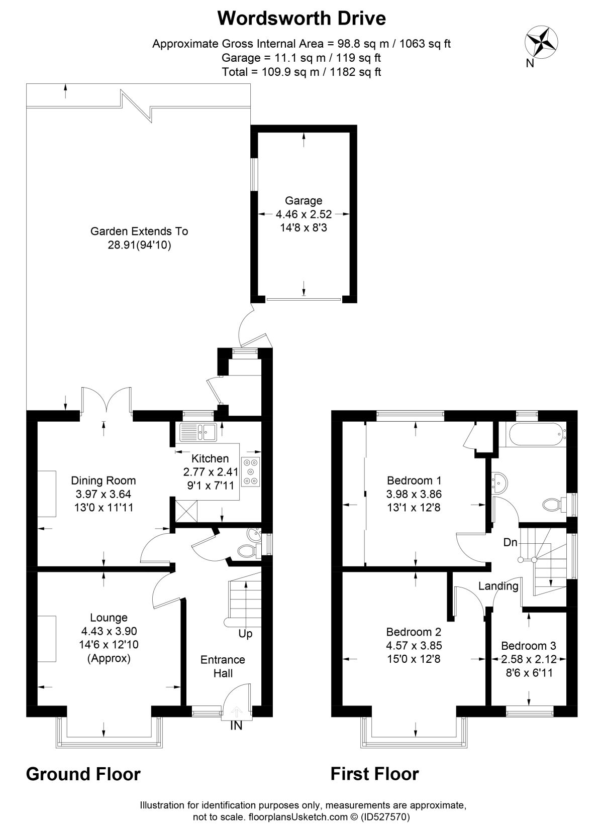 3 Bedrooms Semi-detached house for sale in Wordsworth Drive, Cheam, Sutton SM3