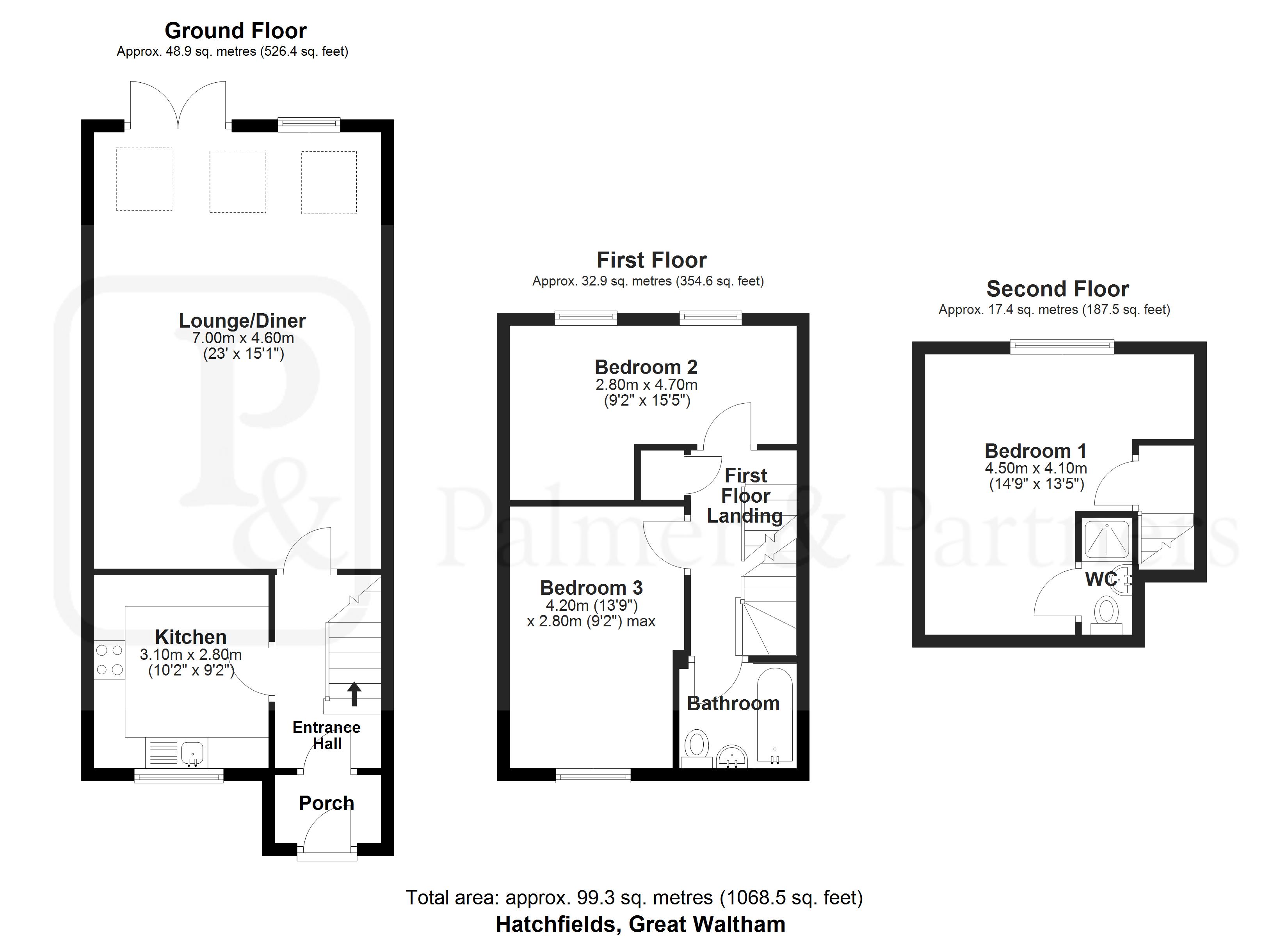 35, Hatchfields, Chelmsford floorplan