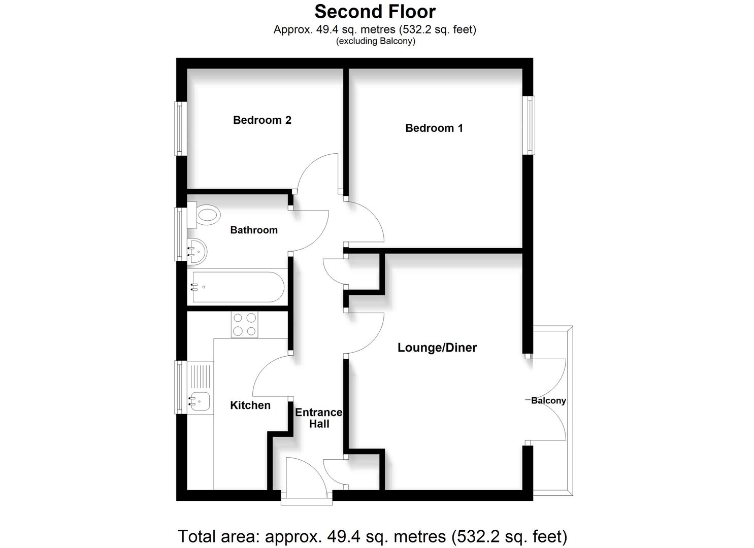 Wornham Avenue, Stevenage floorplan