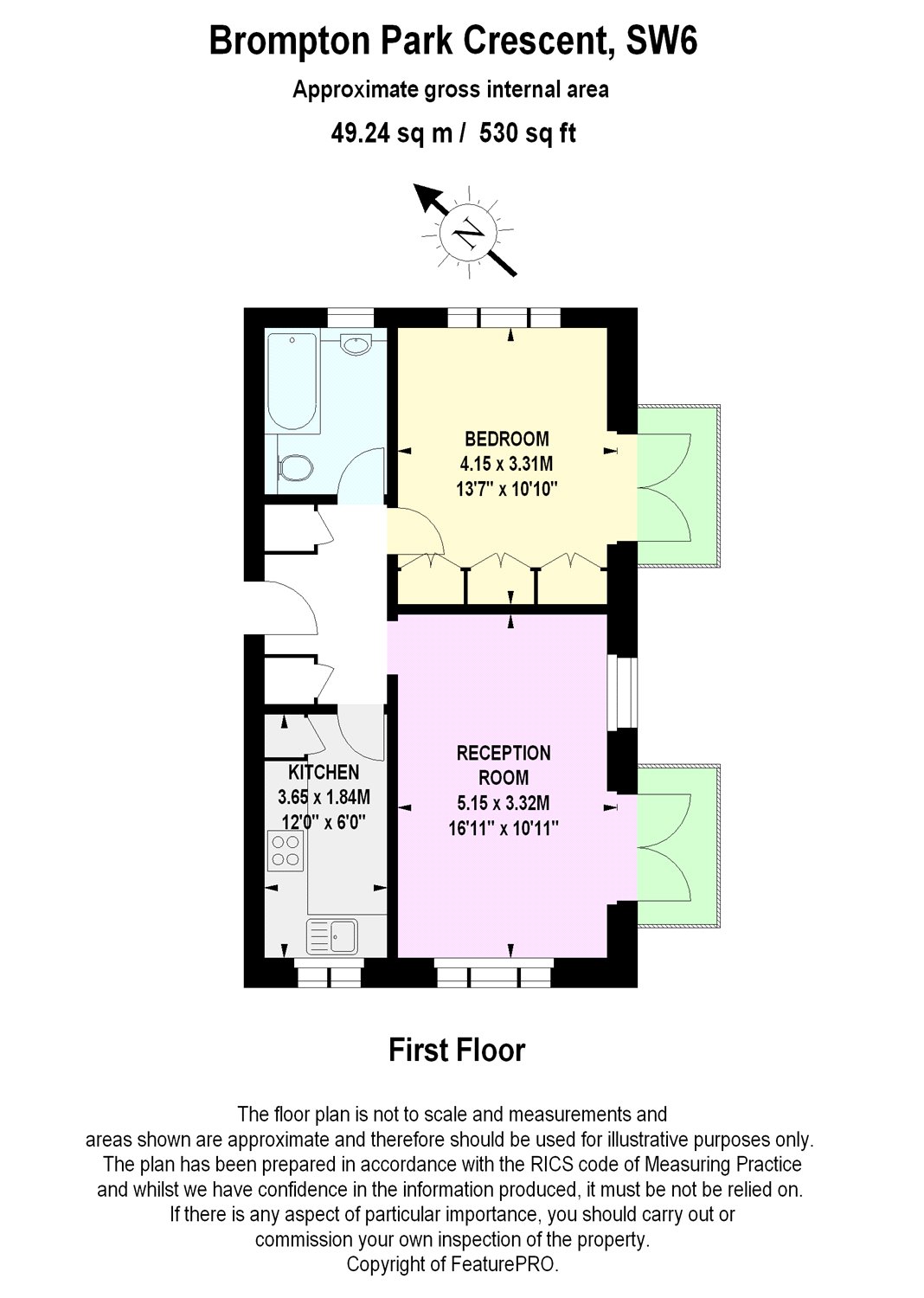 1 Bedrooms Flat to rent in Brompton Park Crescent, Fulham, London SW6