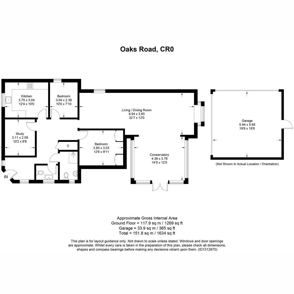 80, Oaks Road, Shirley floorplan