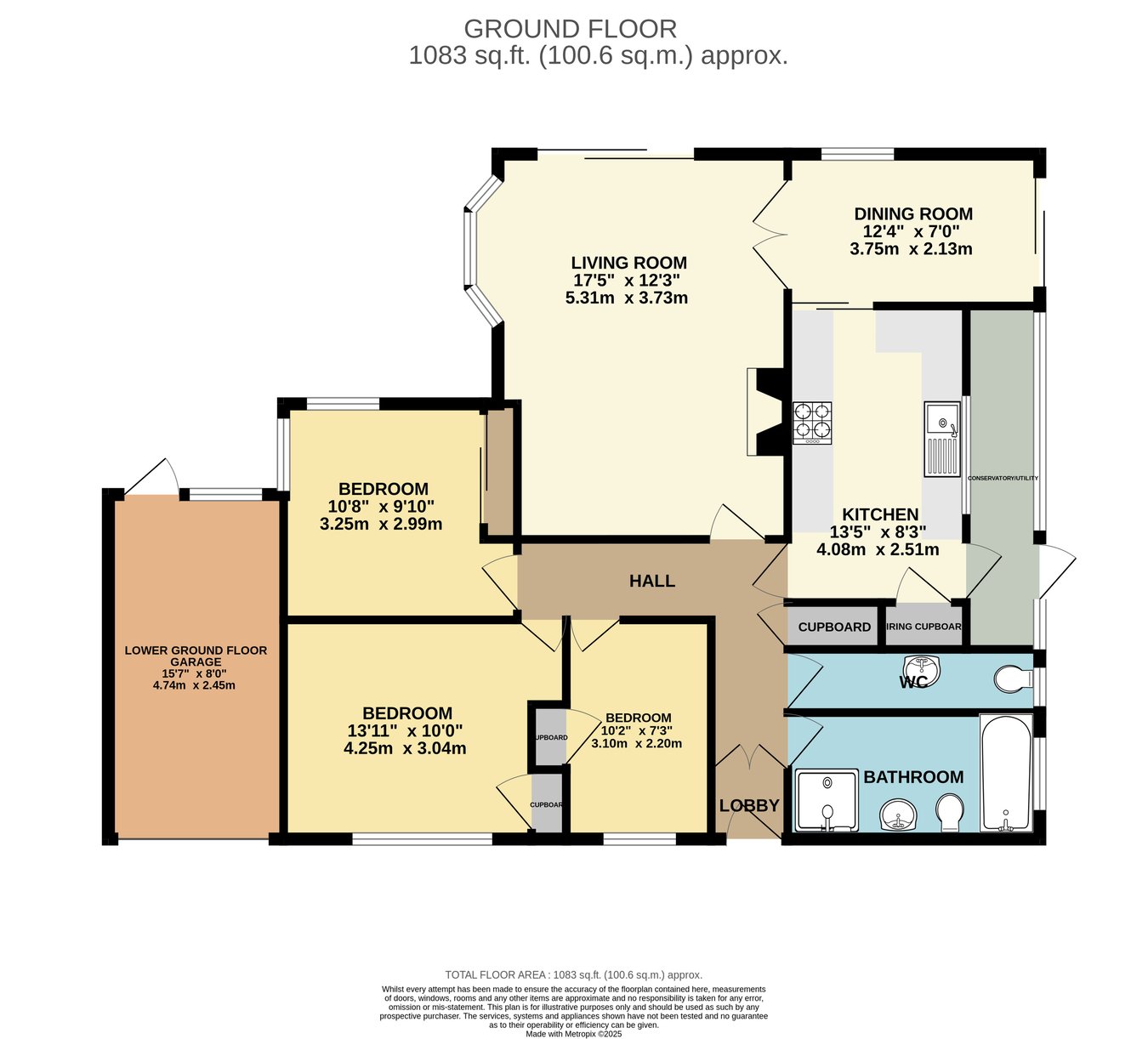12, Laburnum Gardens, Bexhill-on-Sea floorplan