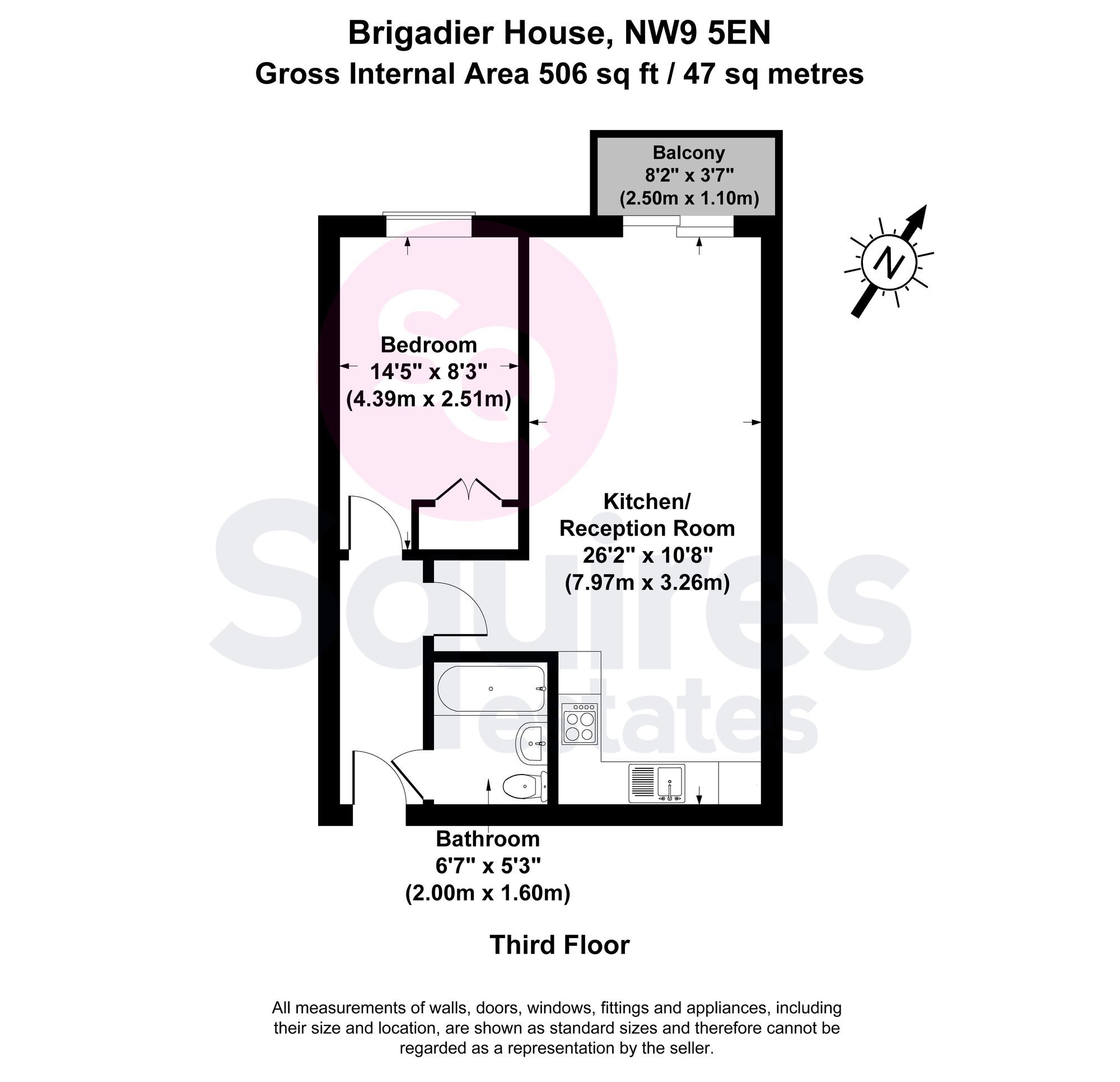 Flat 17, Brigadier House, London floorplan
