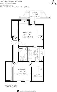 1 Bedrooms Flat to rent in Colville Gardens, Notting Hill W11