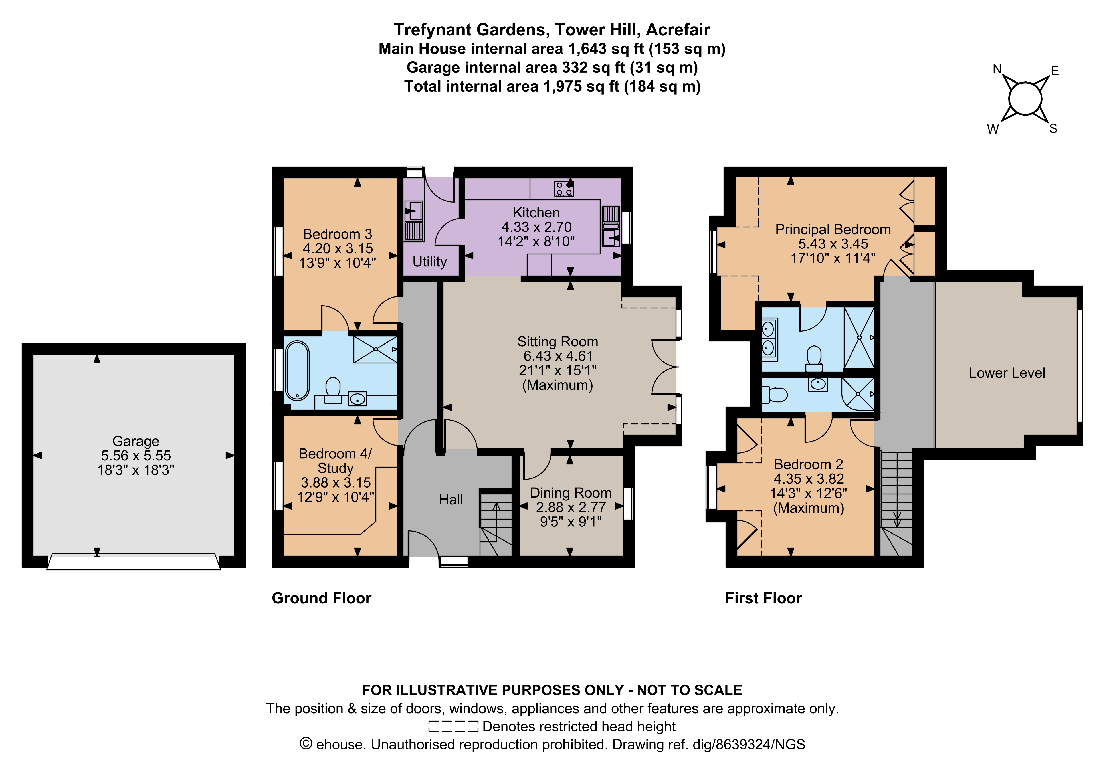 1, Trefynant Gardens, Acrefair floorplan