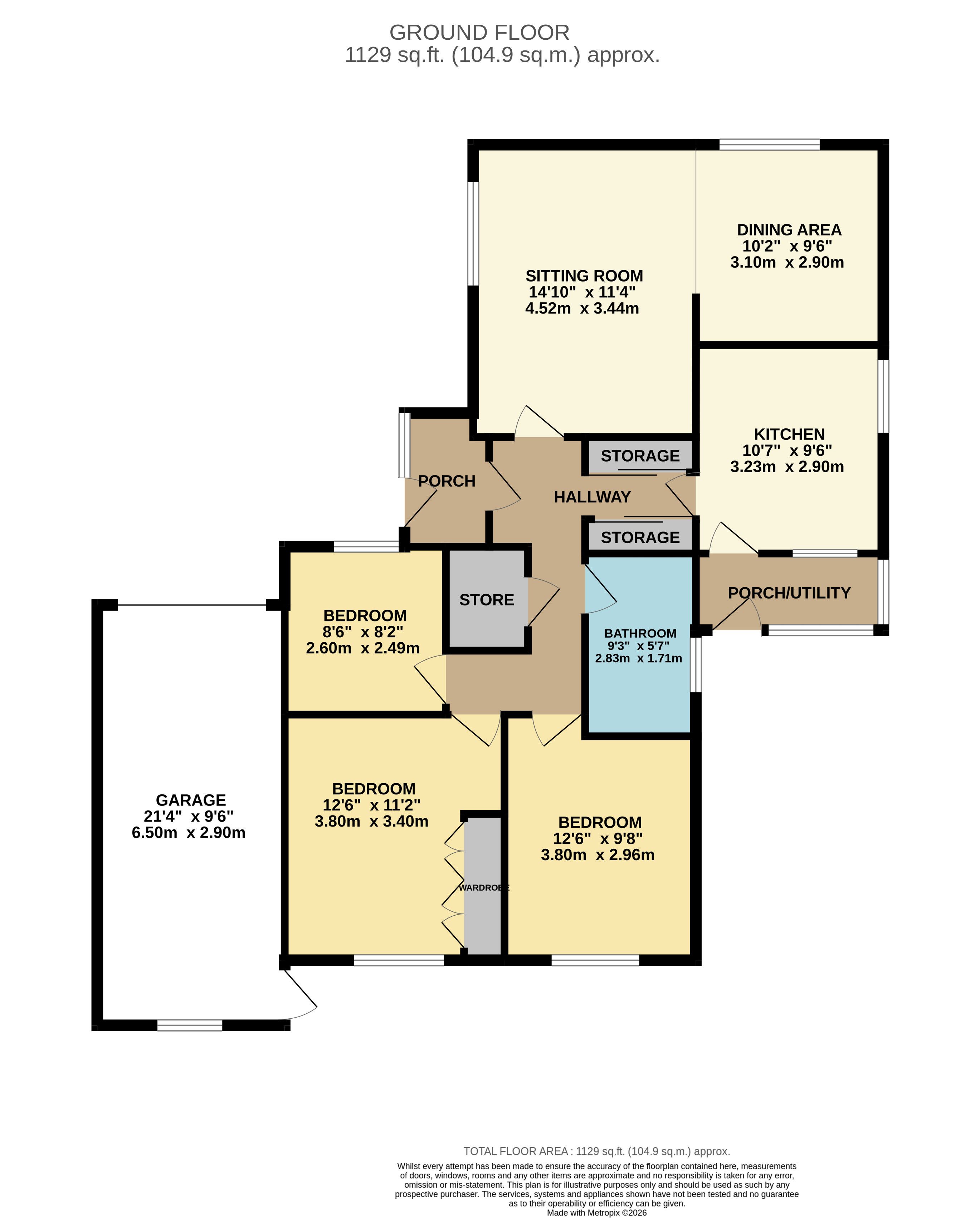 4, Mooredge Drive, Matlock floorplan