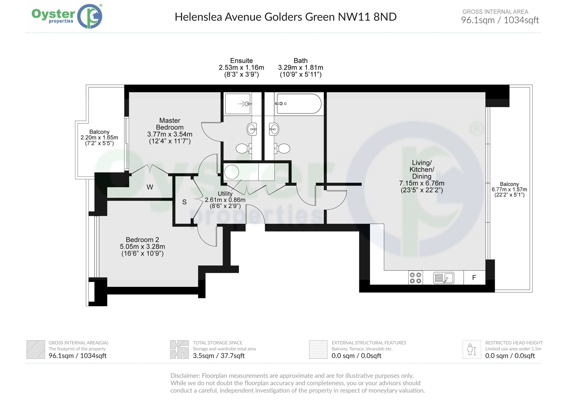 Flat 4, Infinity Court 2A Helenslea Avenue, London floorplan
