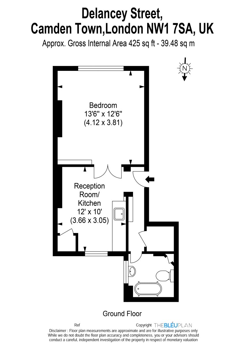 1 Bedrooms Flat to rent in Delancey Street, London NW1