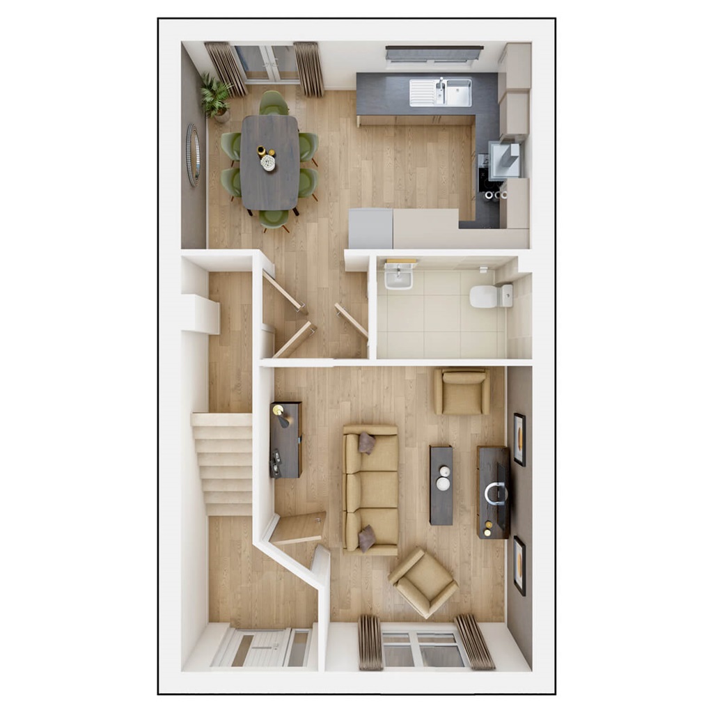 The Elliston - Plot 23, Capstone Oaks, North Dane Way, Lordswood, Chatham floorplan