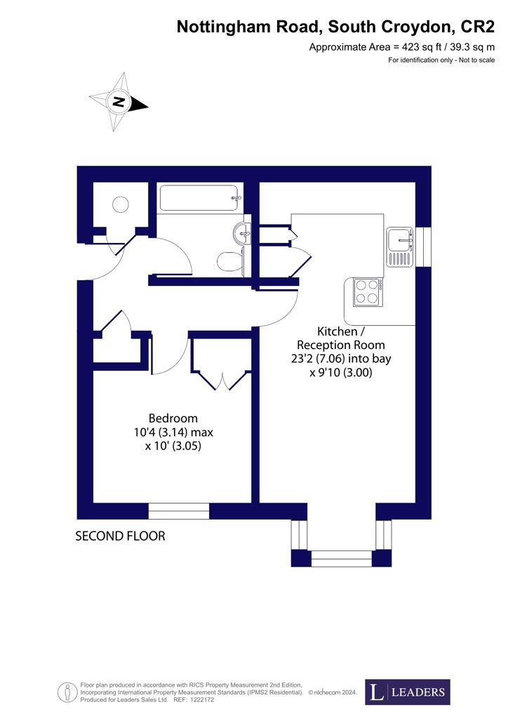 Flat 10, Archers Court, 13A, Nottingham Road, South Croydon floorplan