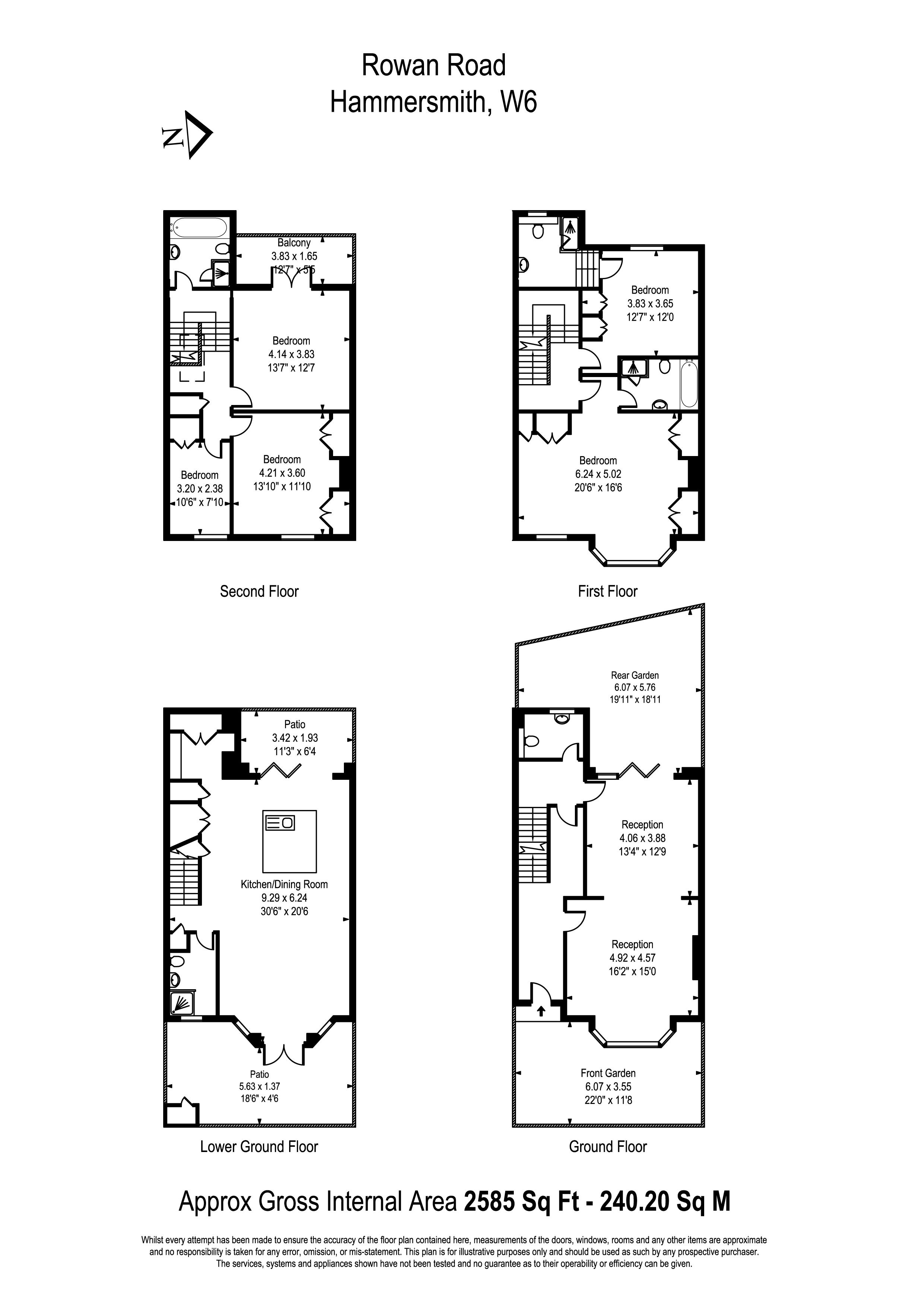 5 Bedrooms  to rent in Rowan Road, Hammersmith, London W6