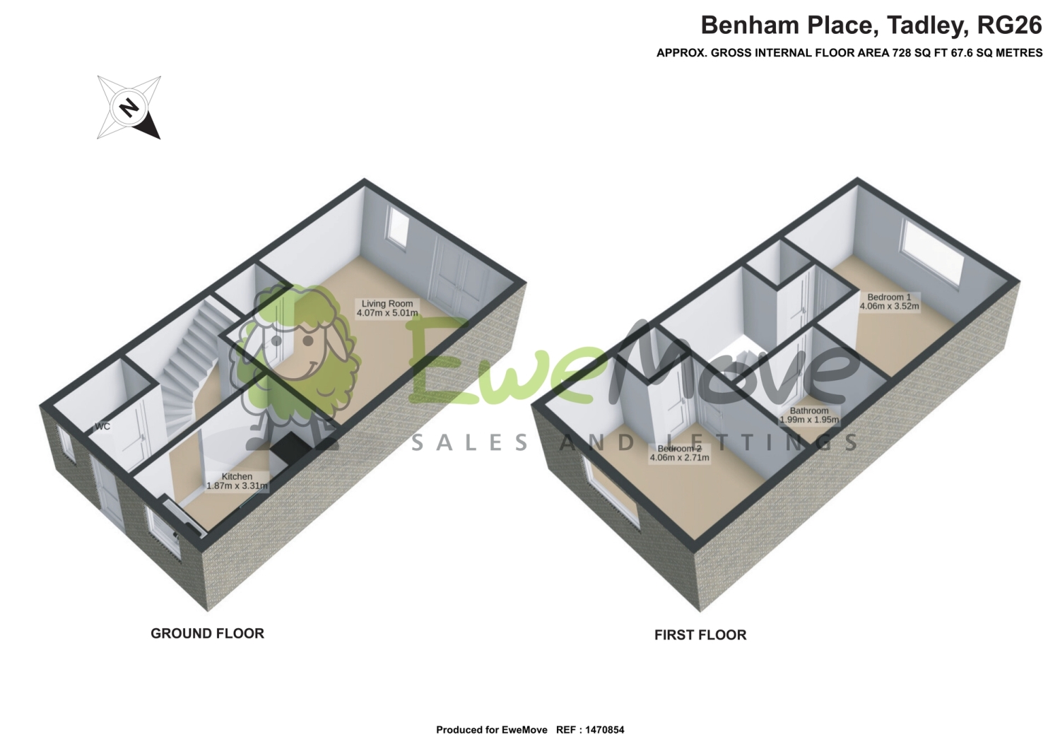 5, Benham Place, Tadley floorplan