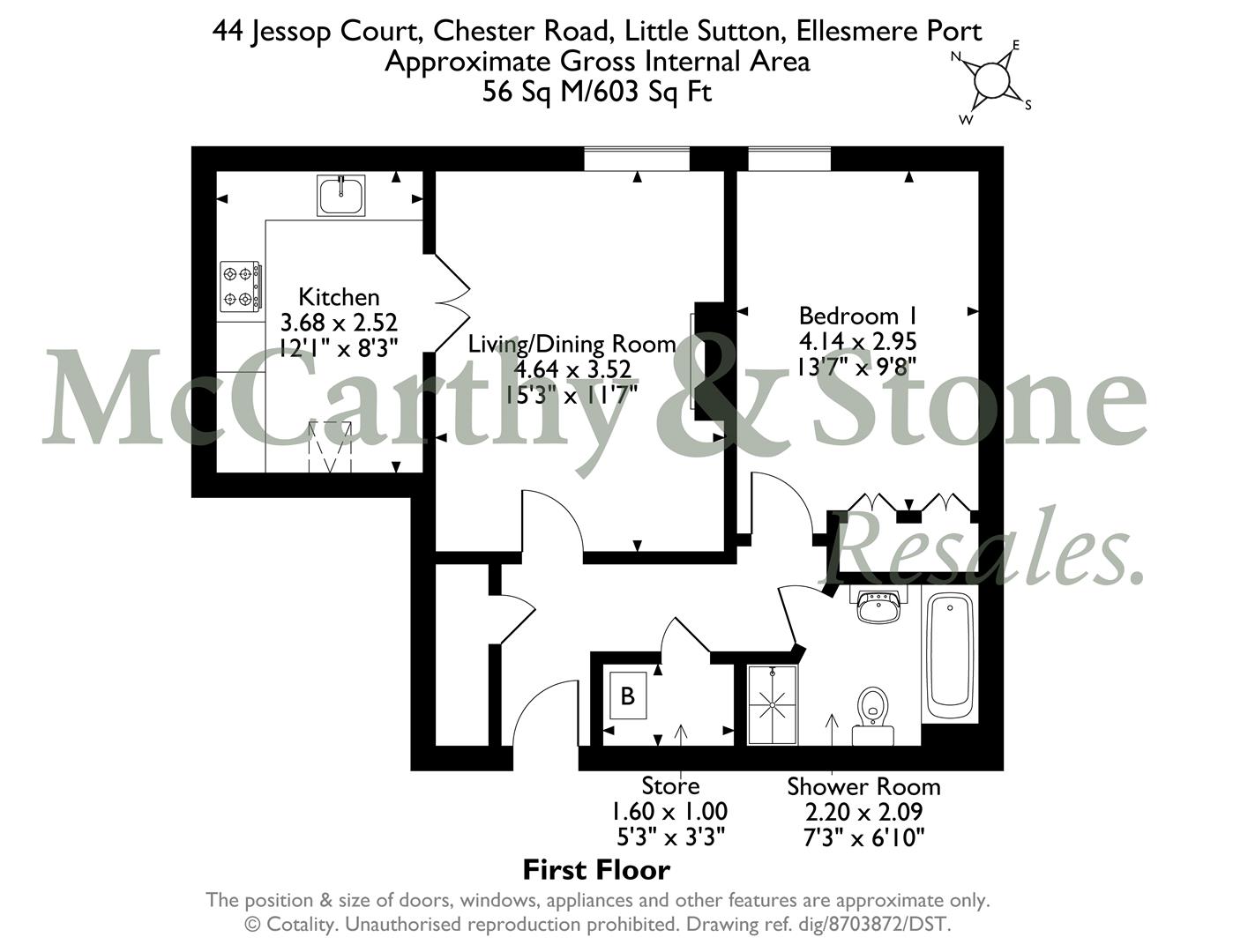 44 Jessop Court, Chester Road, Ellesmere Port floorplan