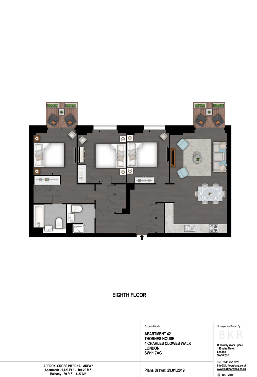 Charles Clowes Walk, London floorplan