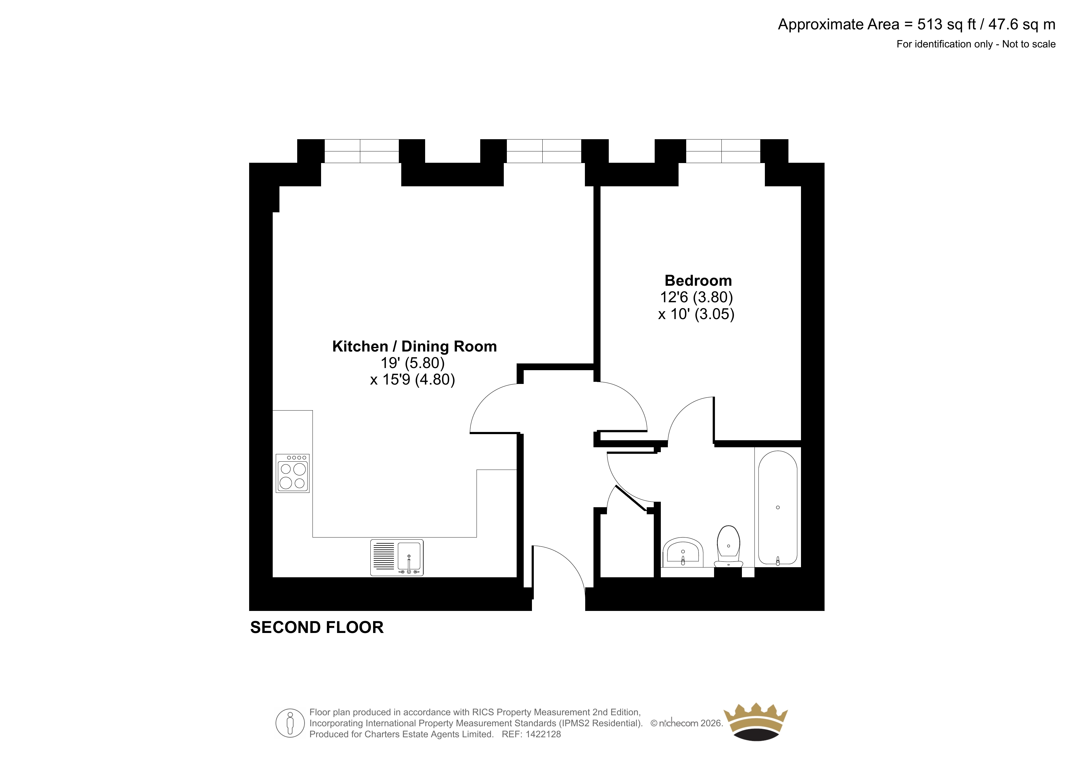 9 Palace Close Apartment,, Malt Lane, Southampton floorplan