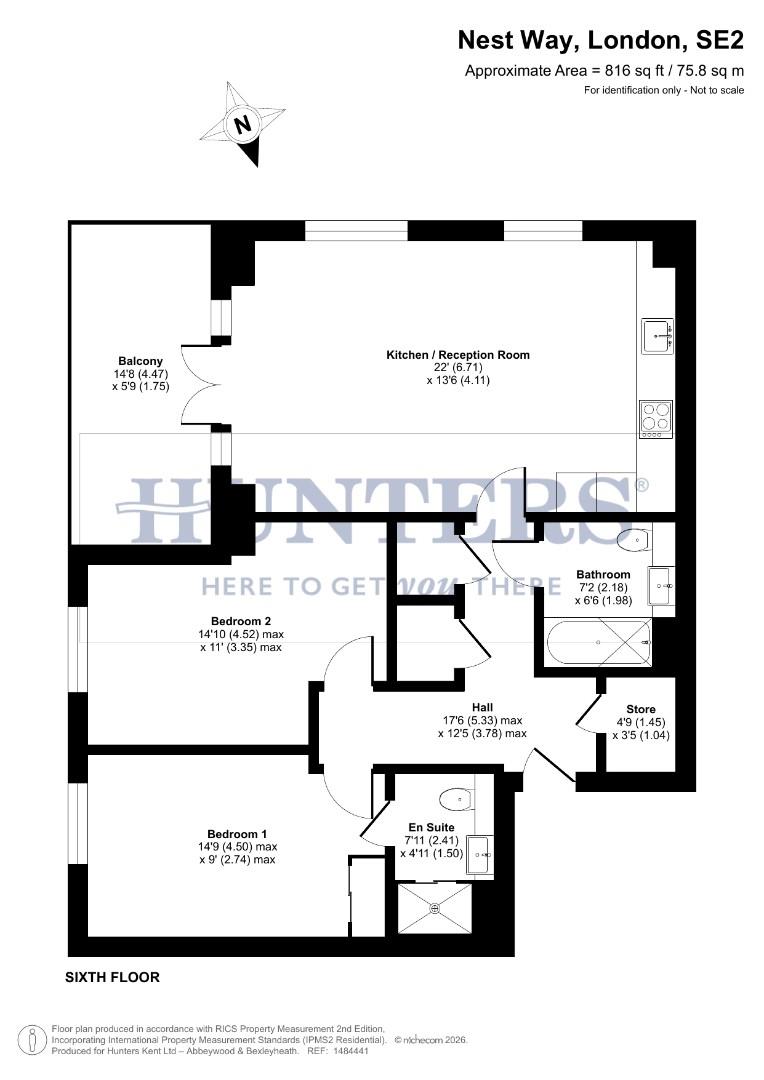 Flat 53, Starling Court 1, Nest Way, London floorplan