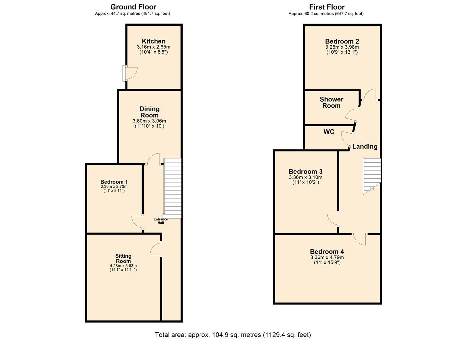 Monks Road, Exeter floorplan