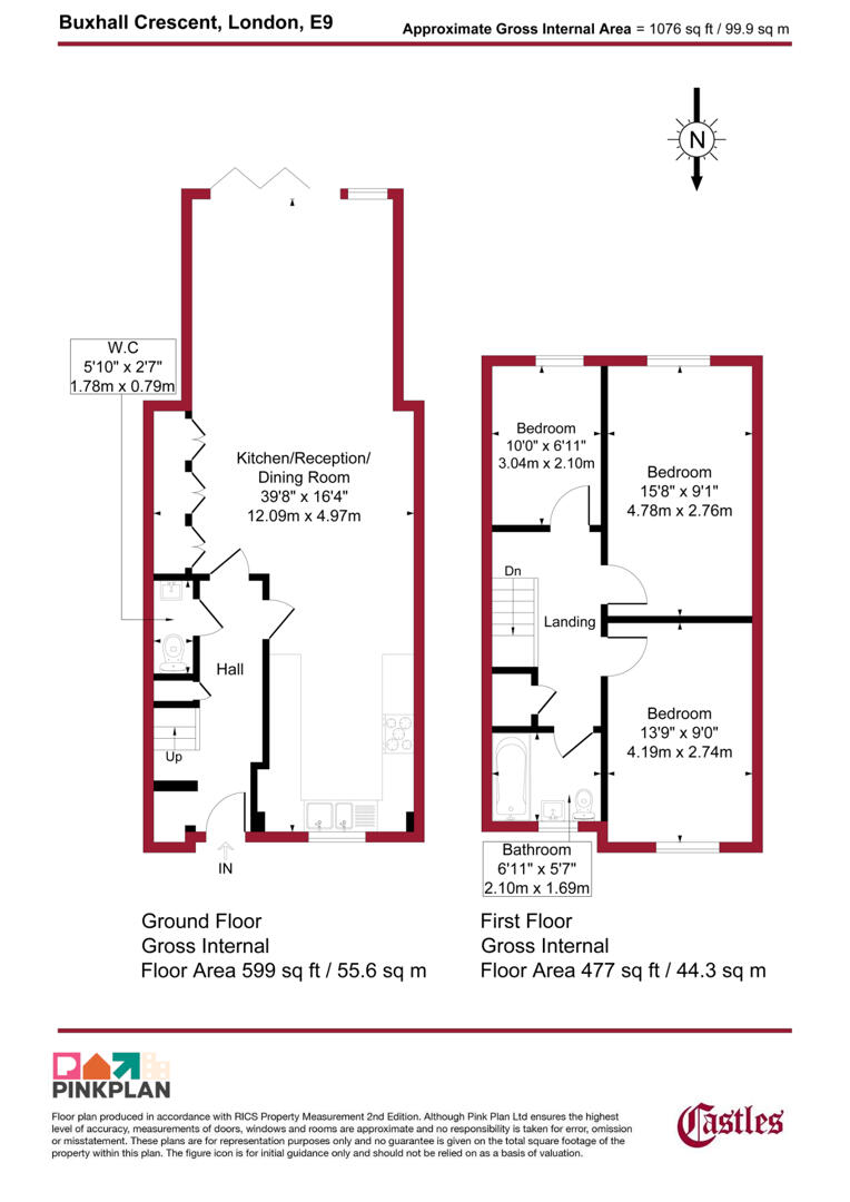 105, Buxhall Crescent, London floorplan