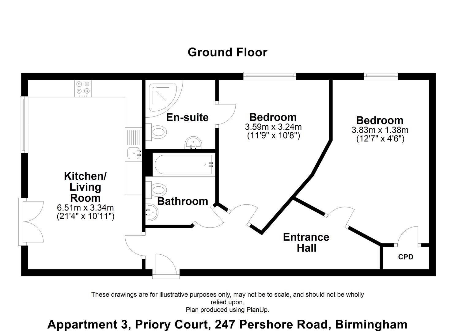 8236d, 237hfcx, Priory Court, Edgbaston floorplan
