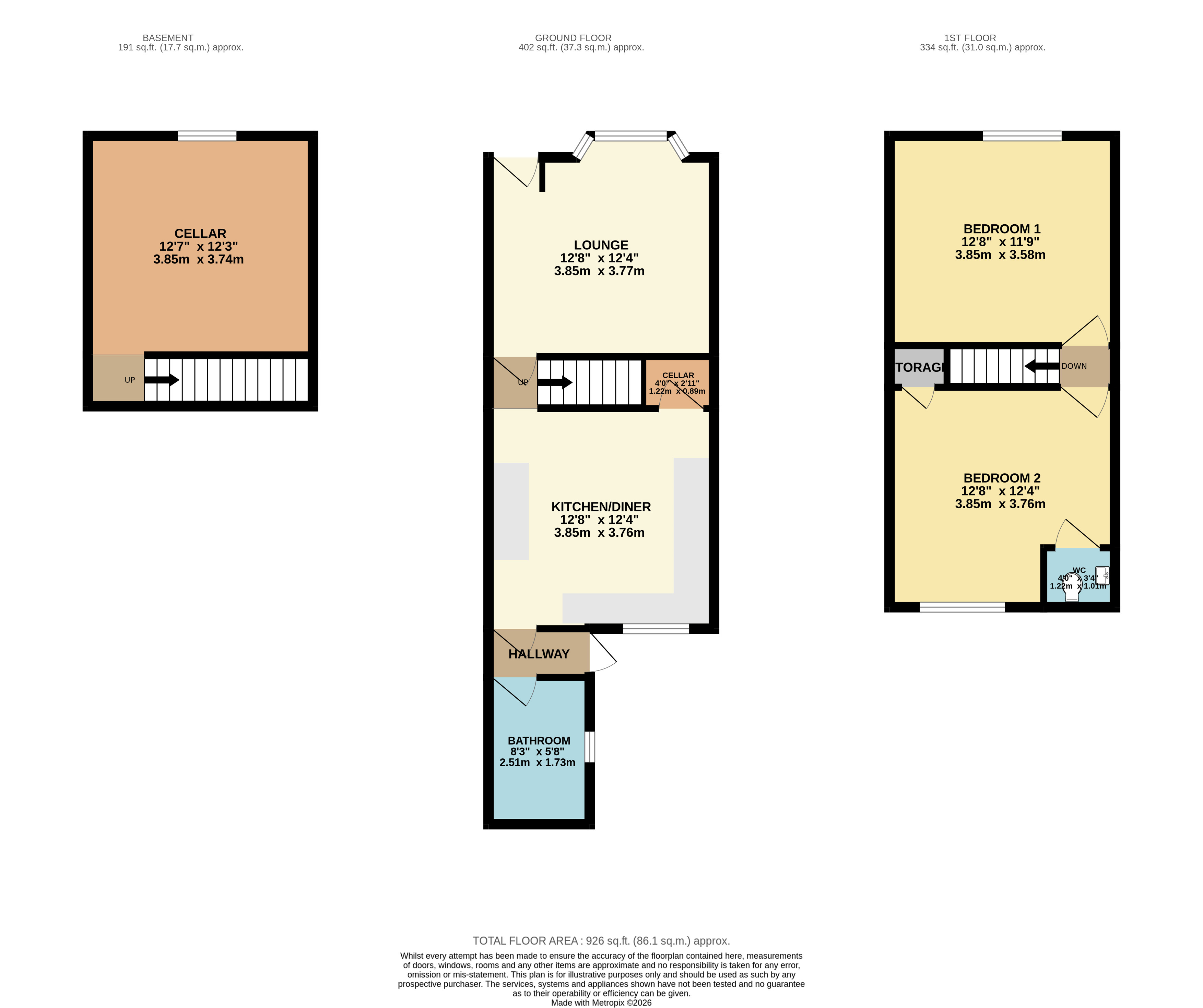 Osborne Road, Stockport floorplan