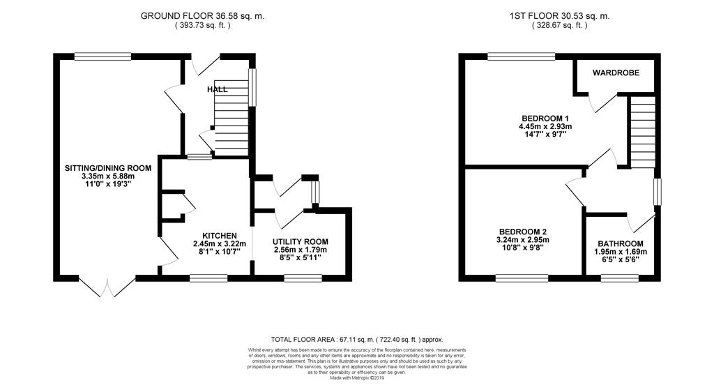 2 Bedrooms Semi-detached house for sale in Wayside Avenue, St. Michaels, Tenterden TN30