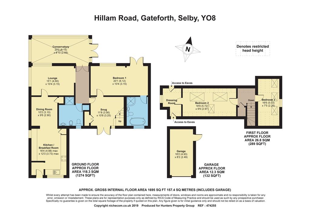 3 Bedrooms Detached house for sale in Blakeney Lodge, Hillam Road, Gateforth, Selby YO8