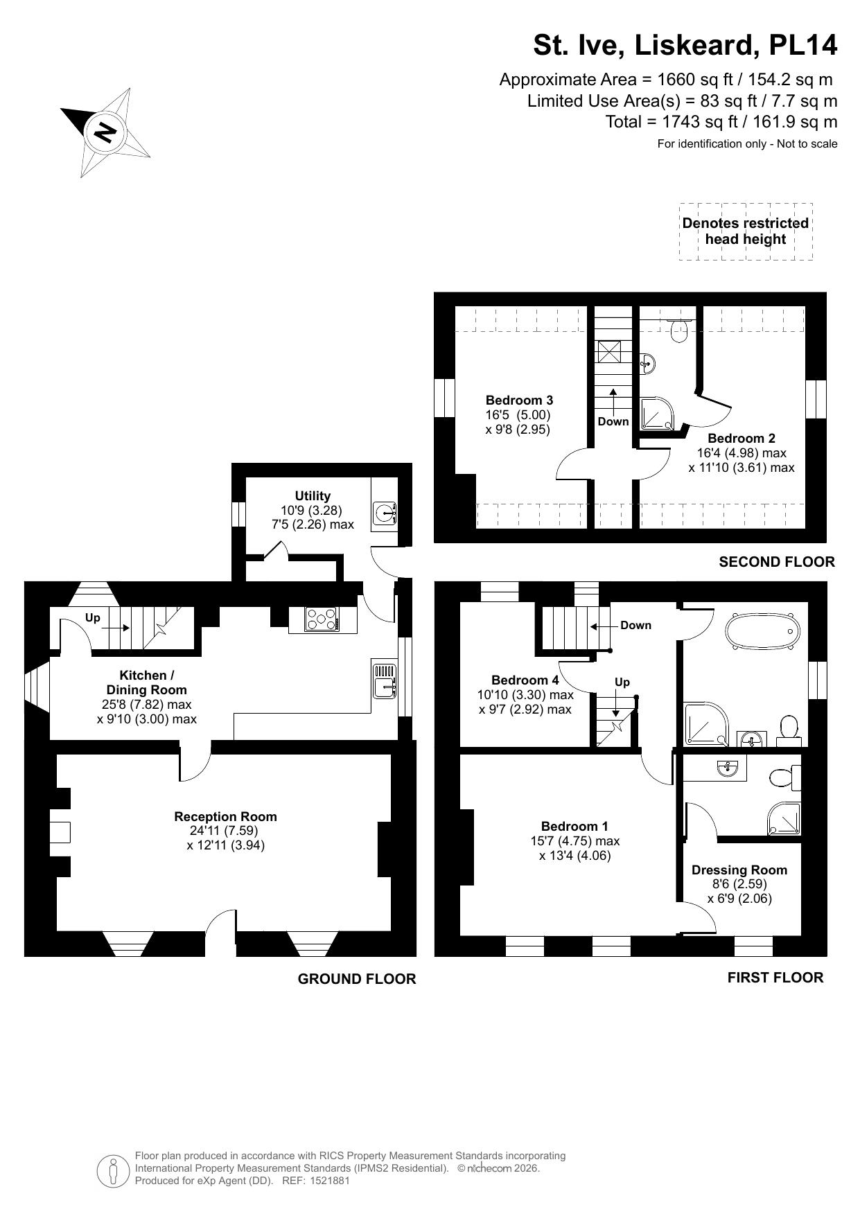 Upham House, Liskeard floorplan