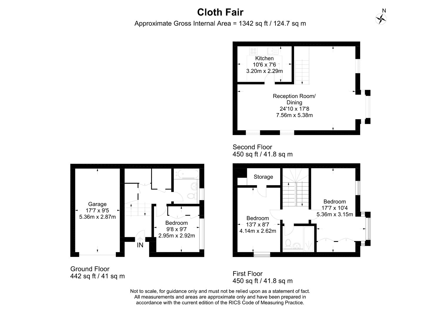 3 Bedrooms Terraced house to rent in Cloth Fair, London EC1A
