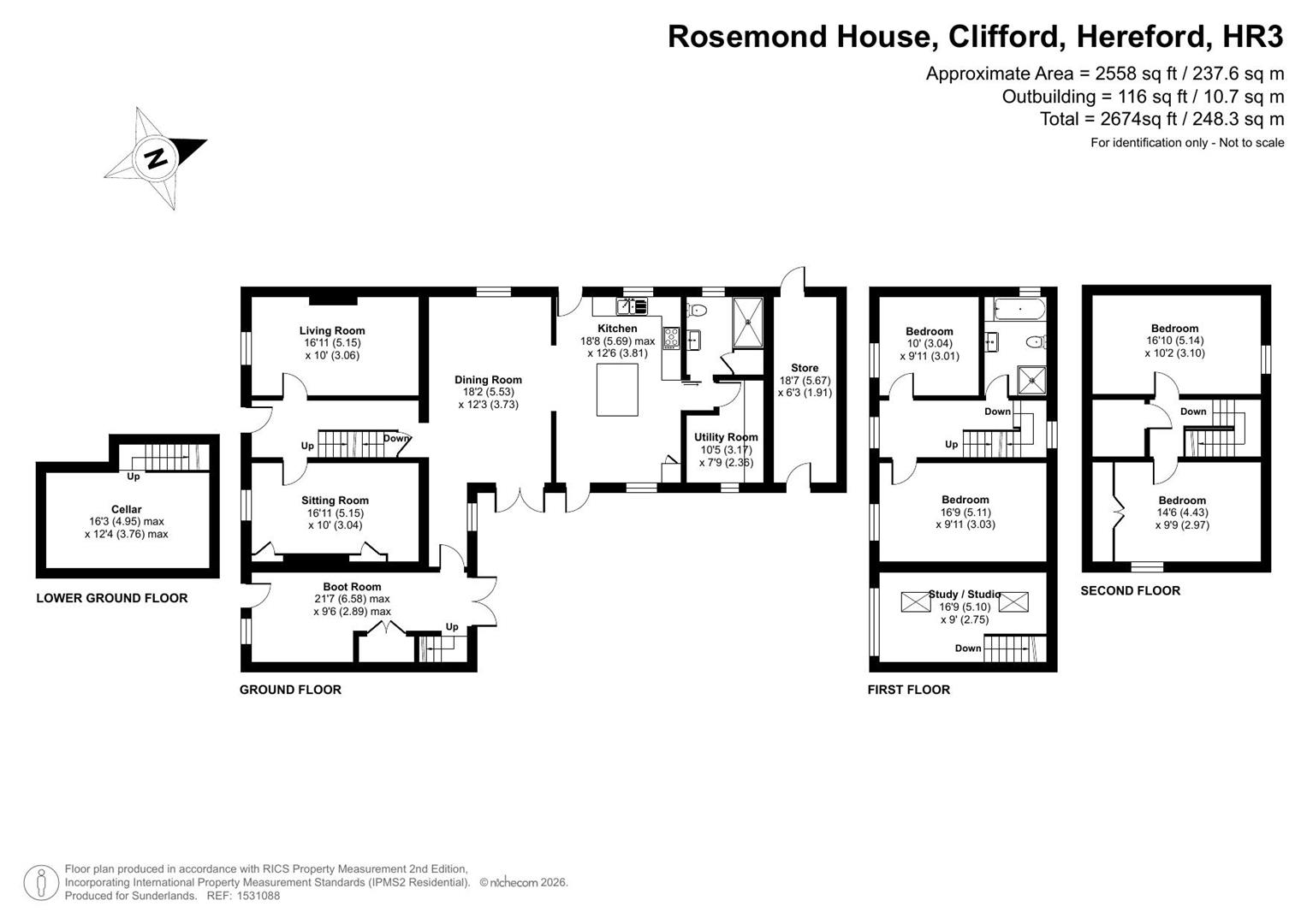 Rosemond House, Clifford, Clifford Hereford floorplan