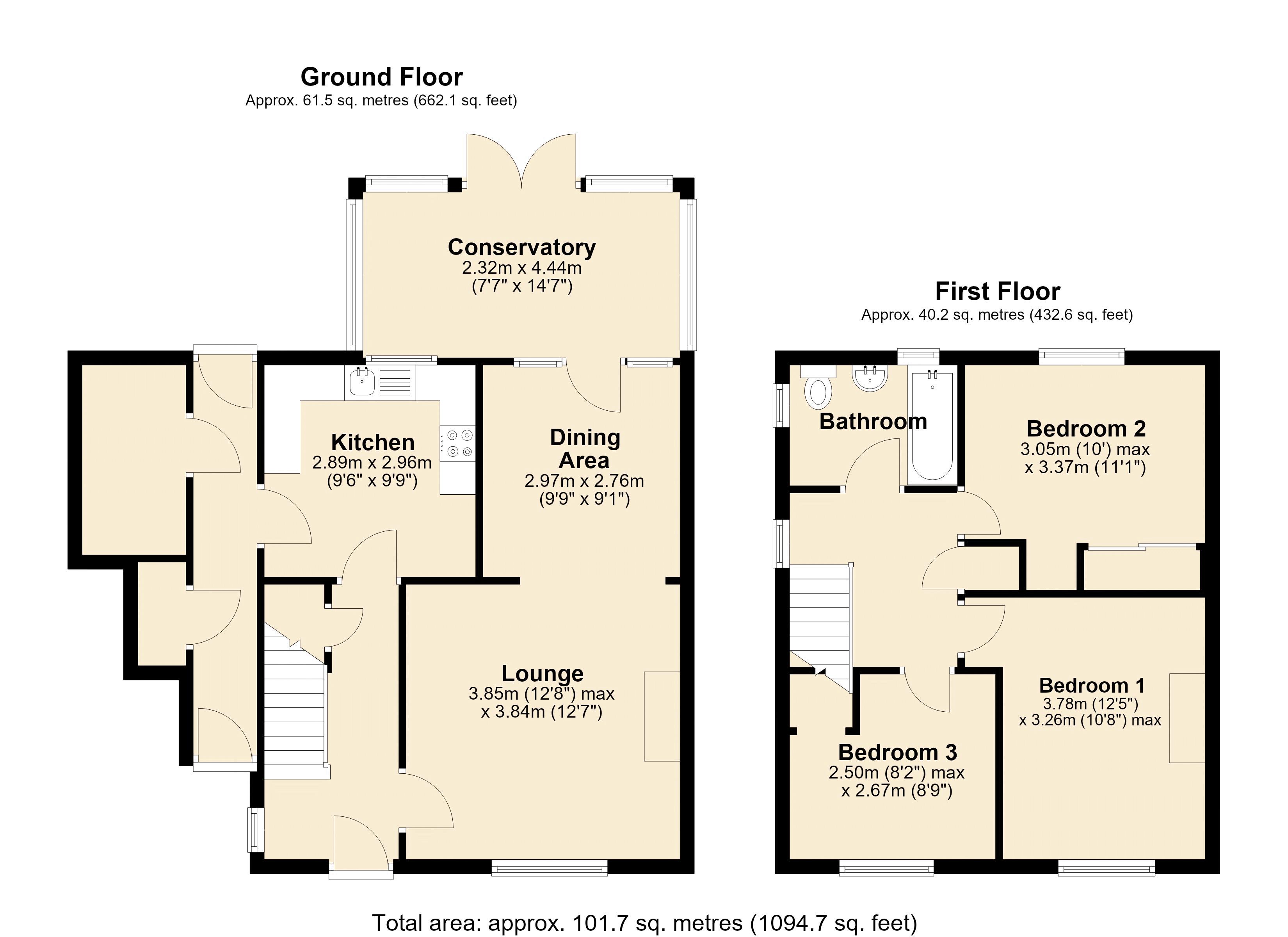12, Half Fields Road, Winlaton floorplan