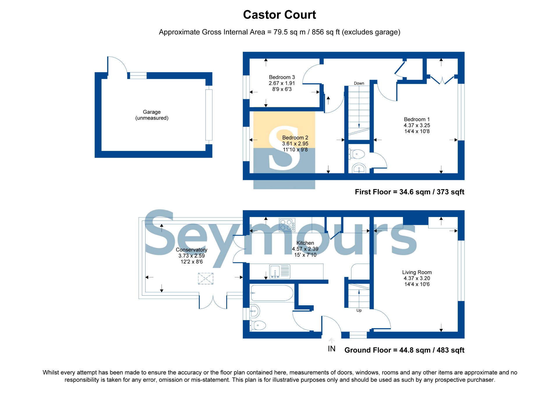 13, Castor Court, Yateley floorplan