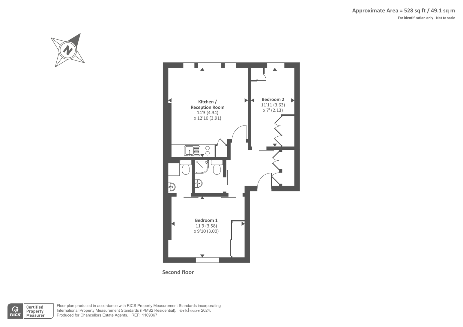 Flat 4, 8, Linden Gardens, London floorplan