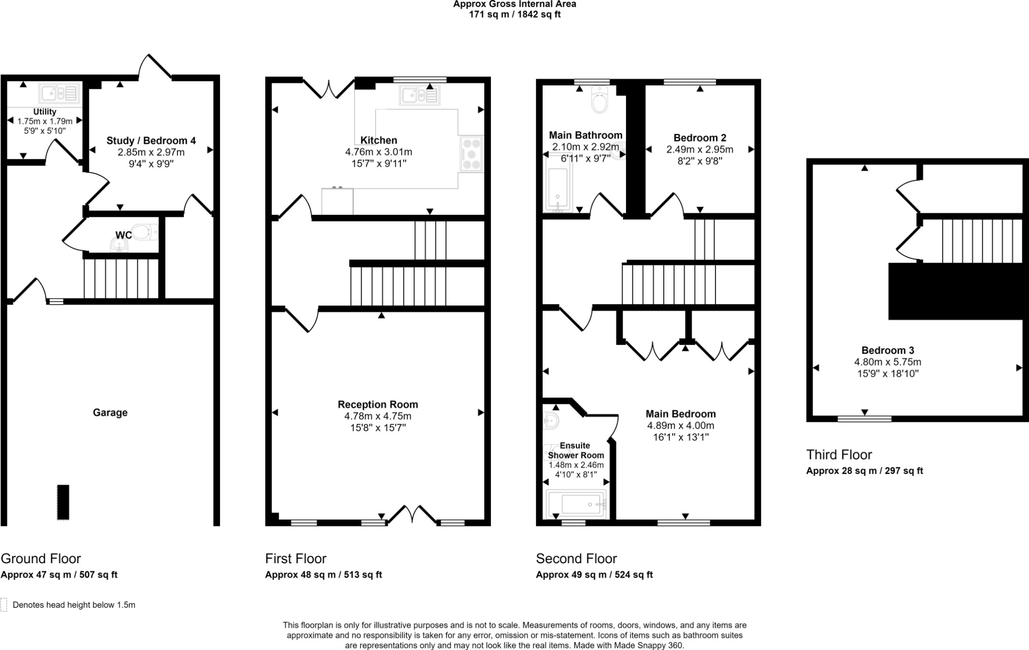 6 Willows Mews, Church Street, Helston floorplan