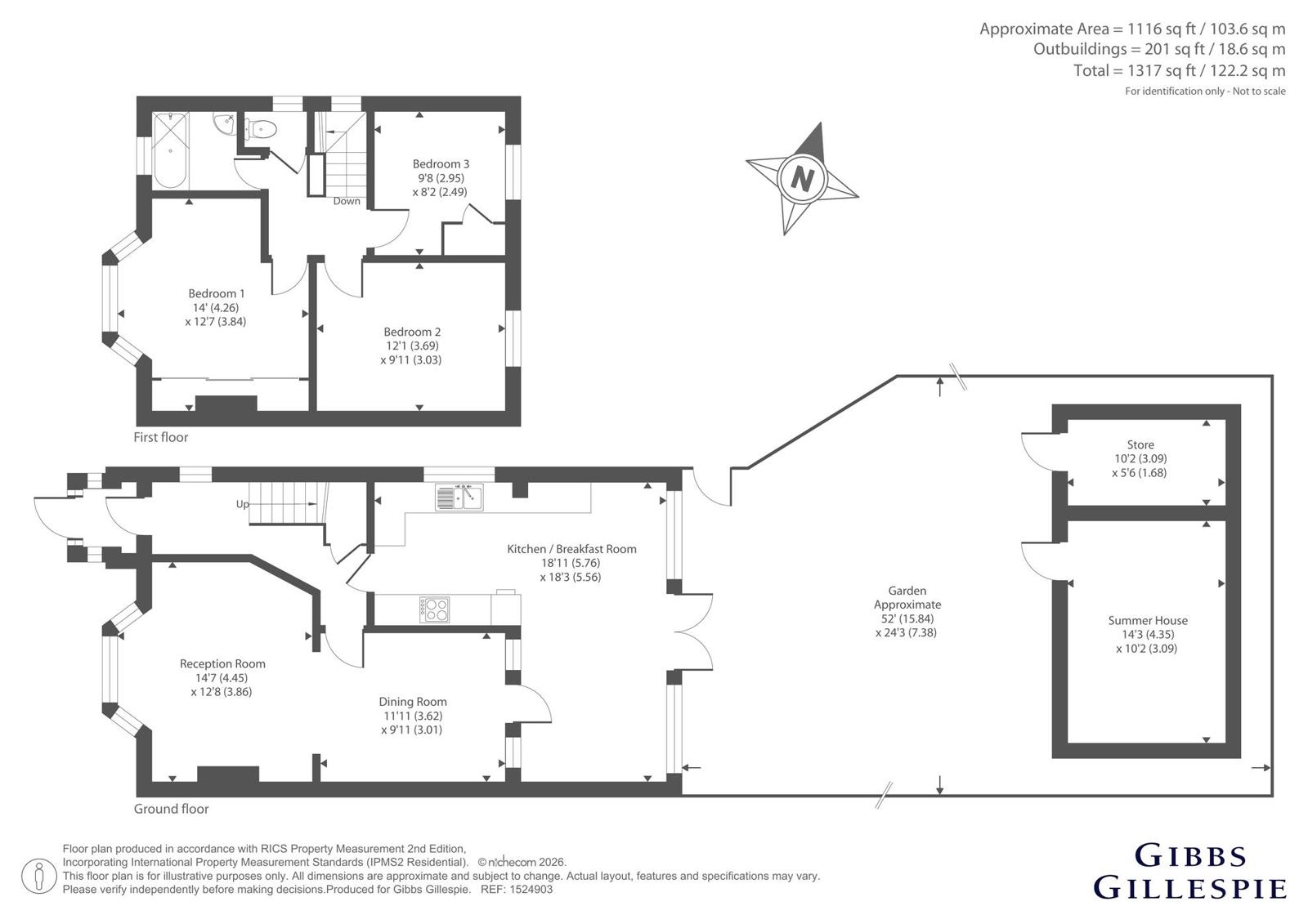 136, Queens Walk, Ruislip floorplan